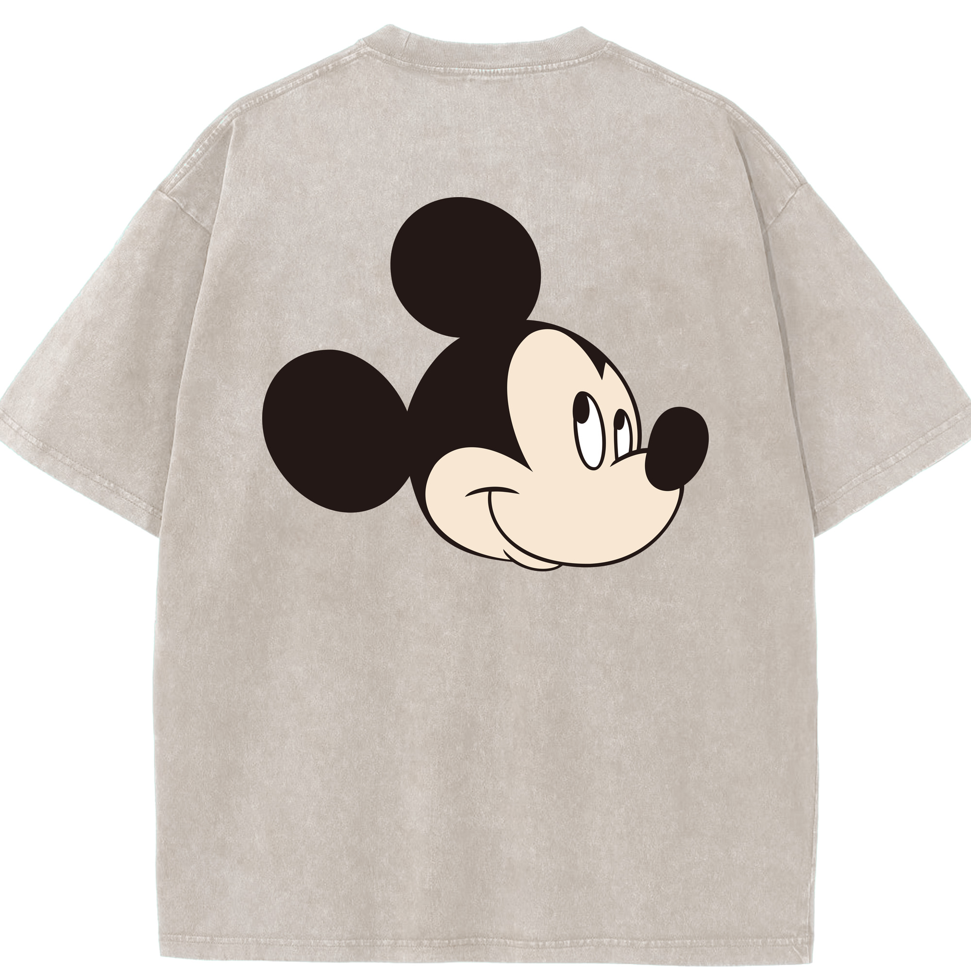 （画像用） ミッキーマウス Mickey Mouse 綿100% ヴィンテージ風 半袖Tシャツ（背面プリント）