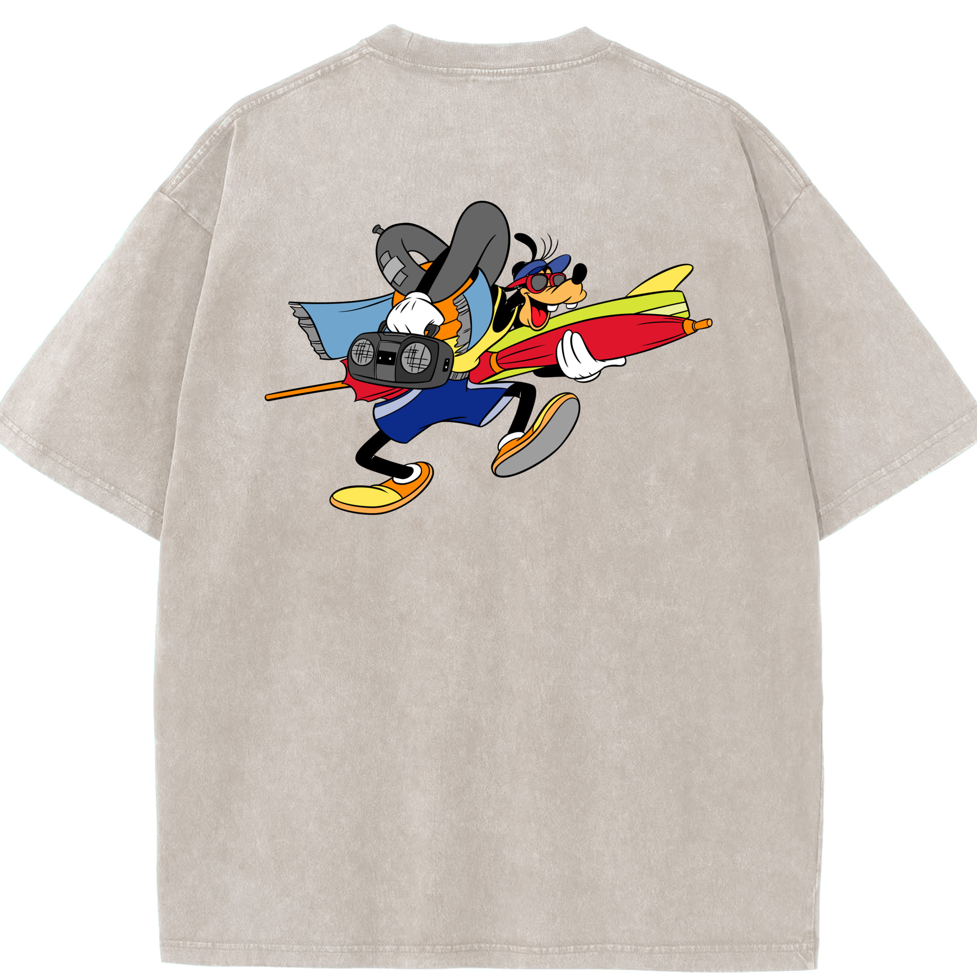 （画像用） ミッキーマウス Mickey Mouse 綿100% ヴィンテージ風 半袖Tシャツ（背面プリント）