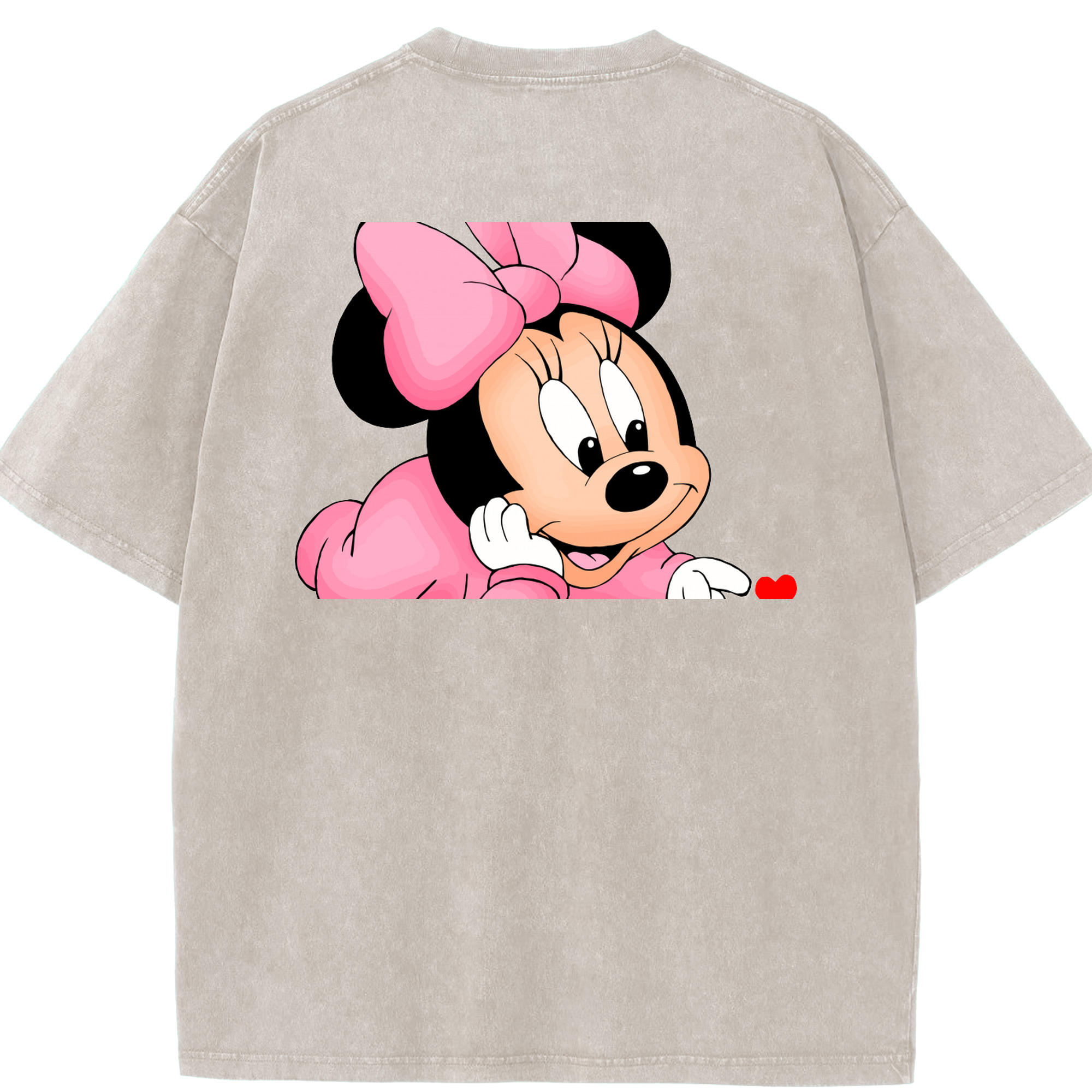 （画像用） ミッキーマウス Mickey Mouse 綿100% ヴィンテージ風 半袖Tシャツ（背面プリント）