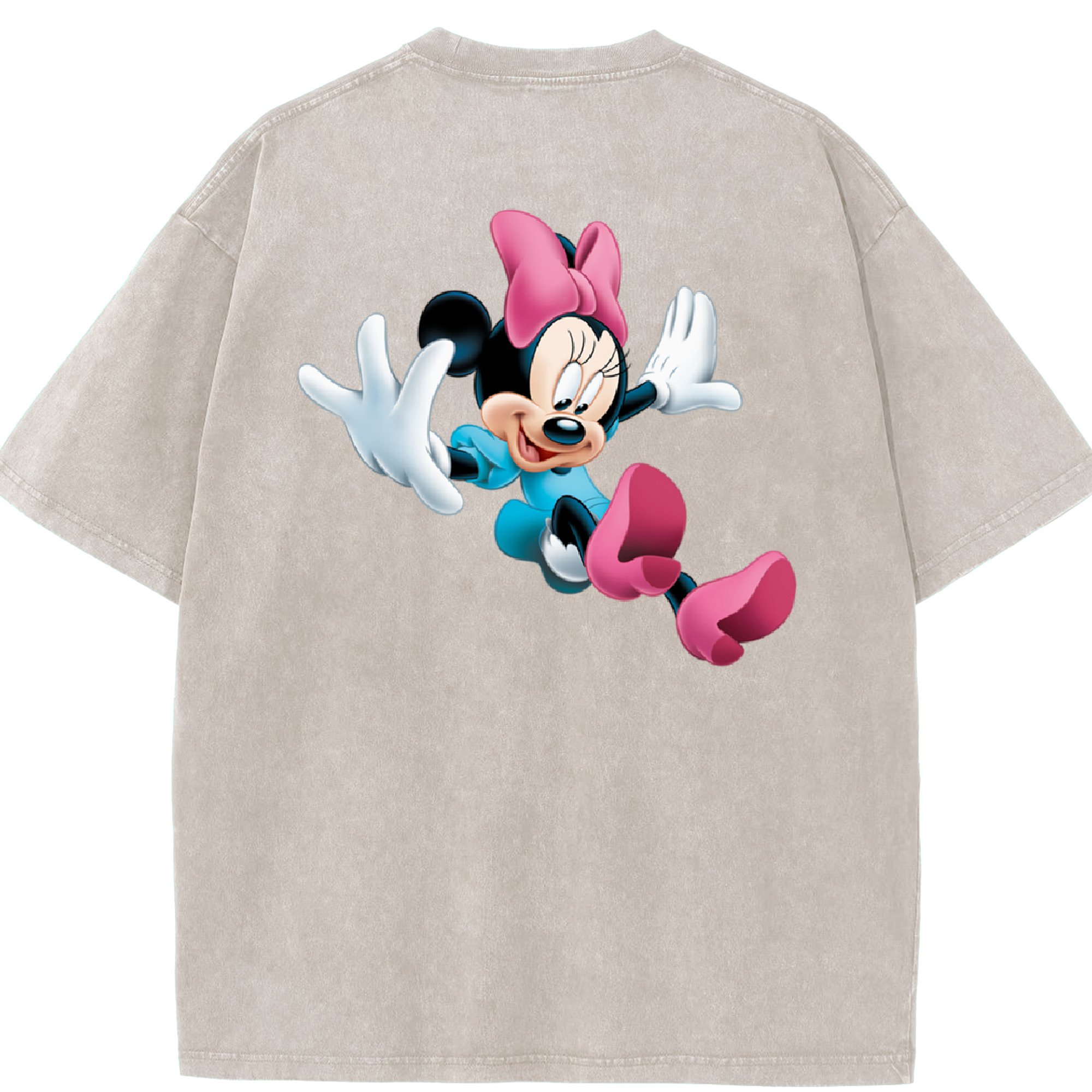 （画像用） ミッキーマウス Mickey Mouse 綿100% ヴィンテージ風 半袖Tシャツ（背面プリント）