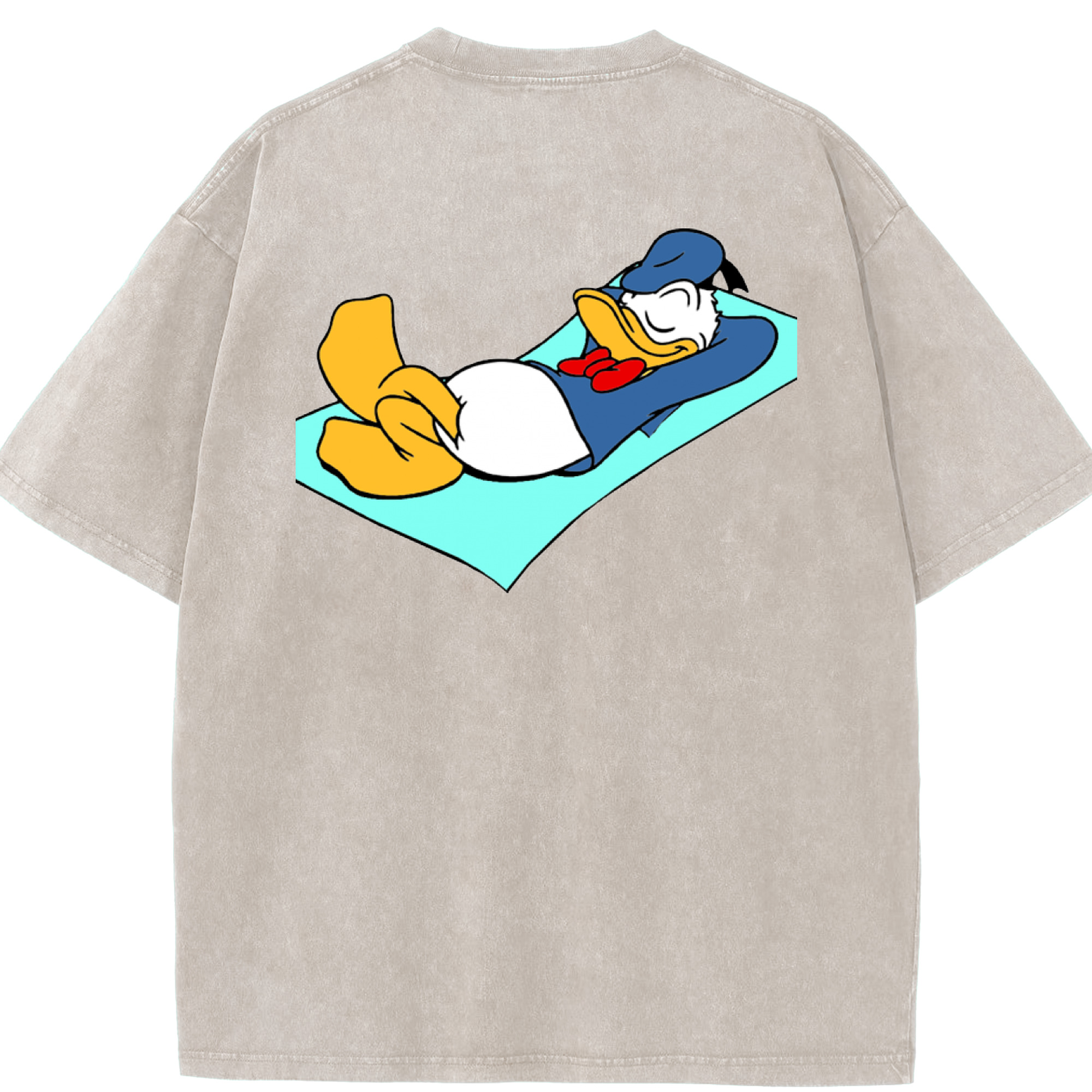 （画像用） ミッキーマウス Mickey Mouse 綿100% ヴィンテージ風 半袖Tシャツ（背面プリント）