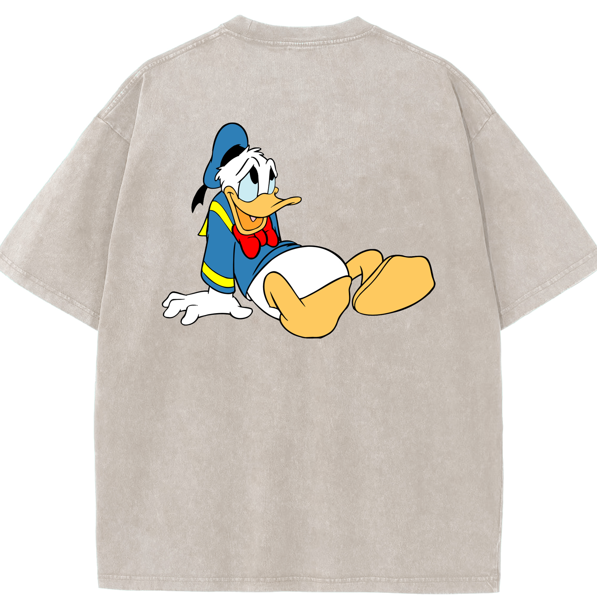 （画像用） ミッキーマウス Mickey Mouse 綿100% ヴィンテージ風 半袖Tシャツ（背面プリント）