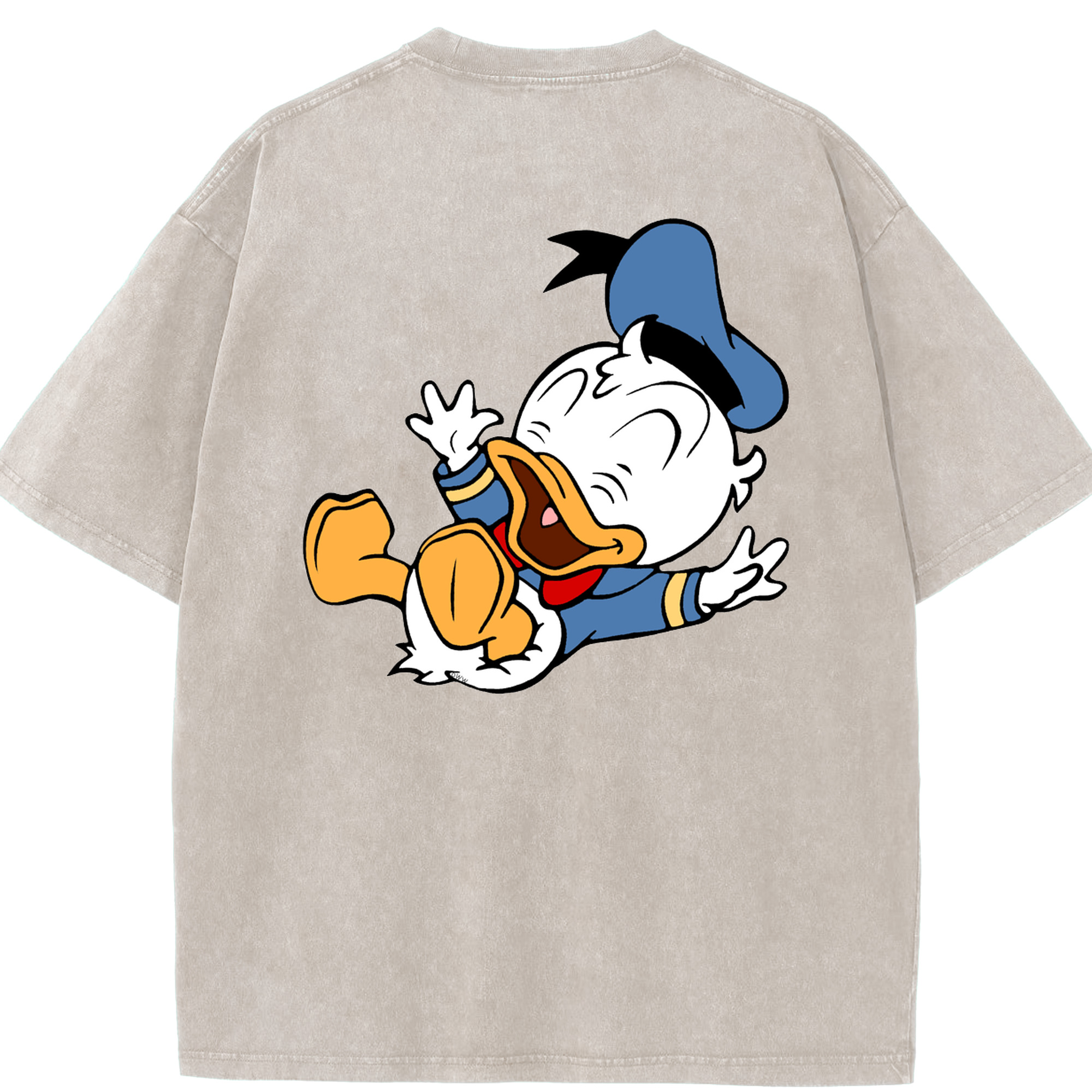 （画像用） ミッキーマウス Mickey Mouse 綿100% ヴィンテージ風 半袖Tシャツ（背面プリント）