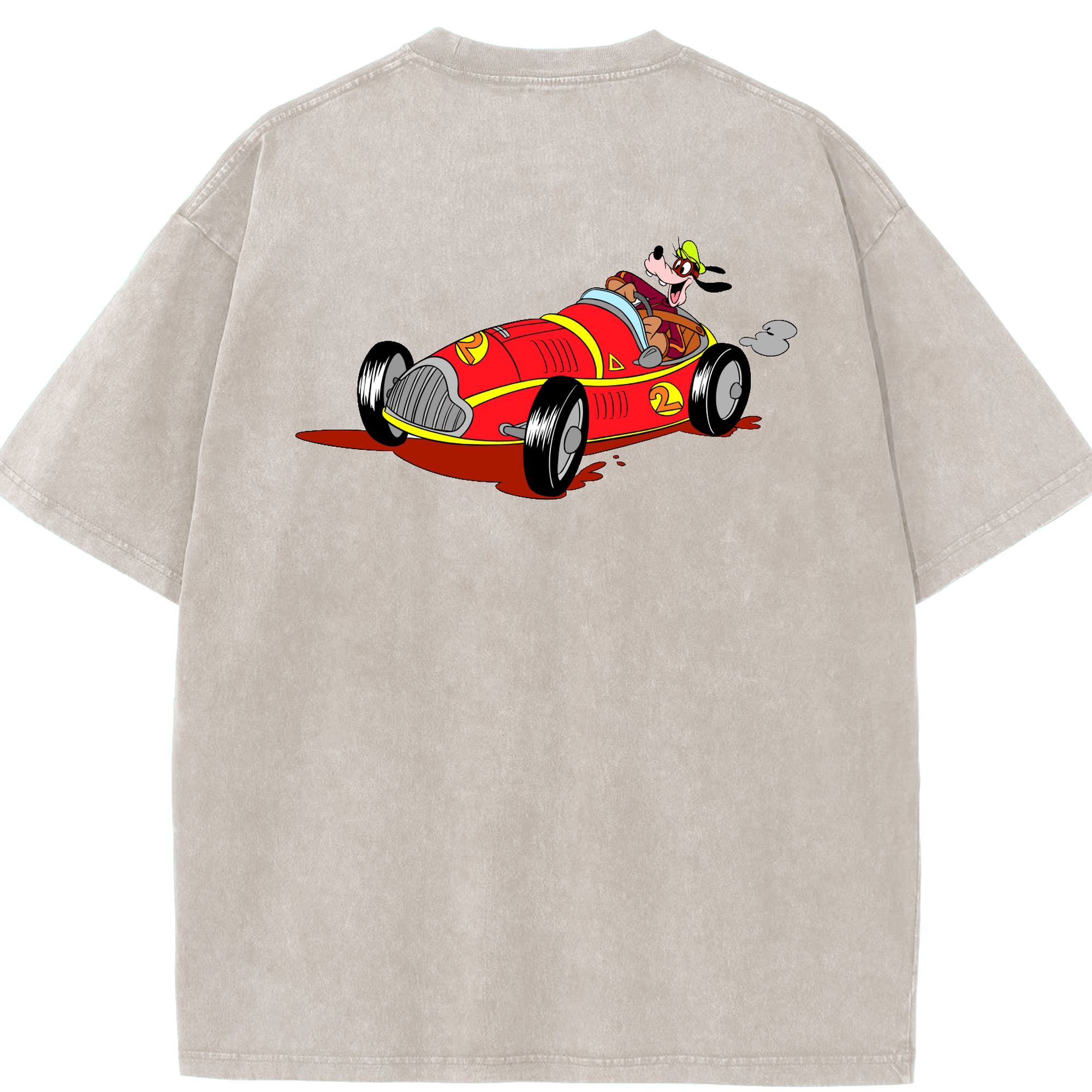 （画像用） ミッキーマウス Mickey Mouse 綿100% ヴィンテージ風 半袖Tシャツ（背面プリント）