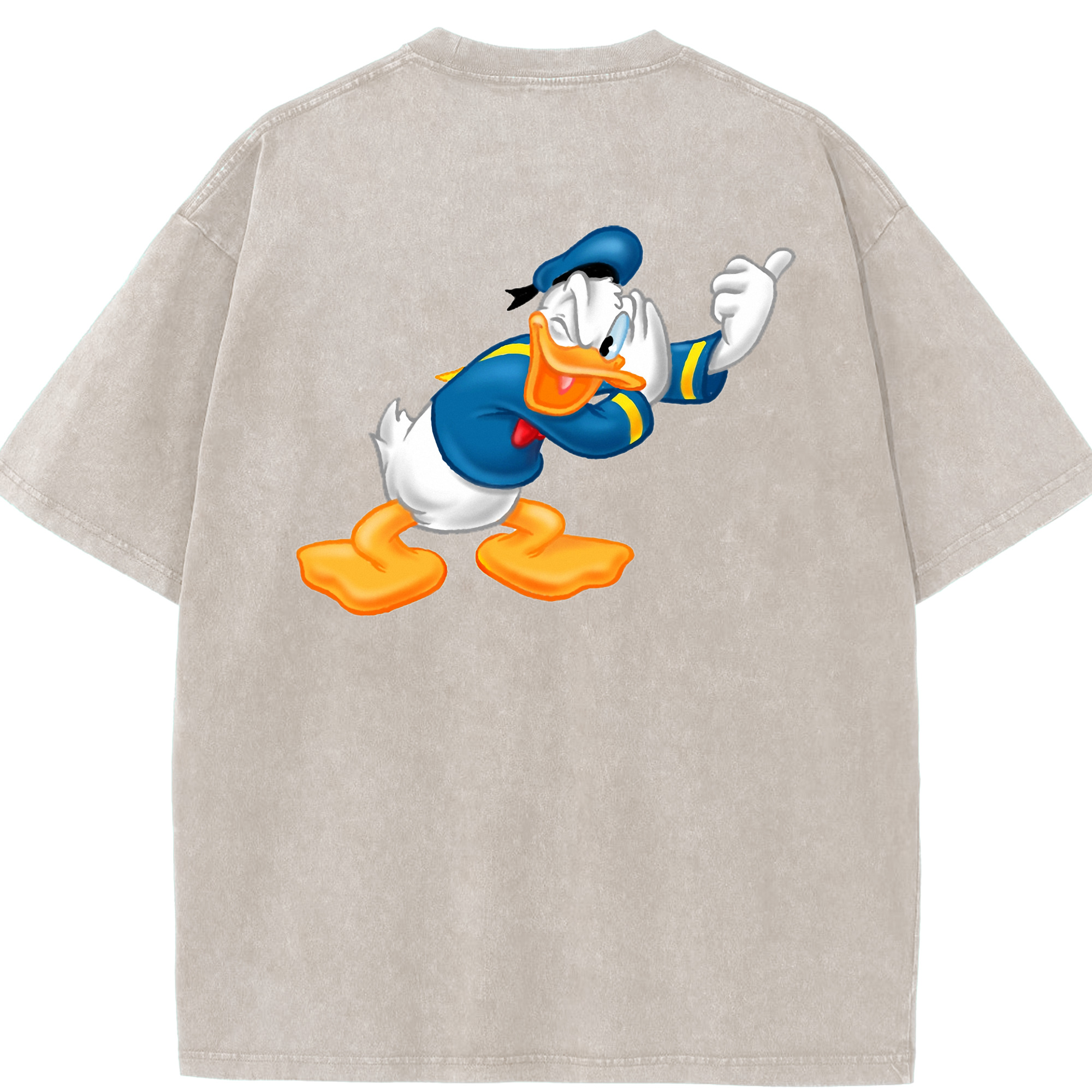 （画像用） ミッキーマウス Mickey Mouse 綿100% ヴィンテージ風 半袖Tシャツ（背面プリント）