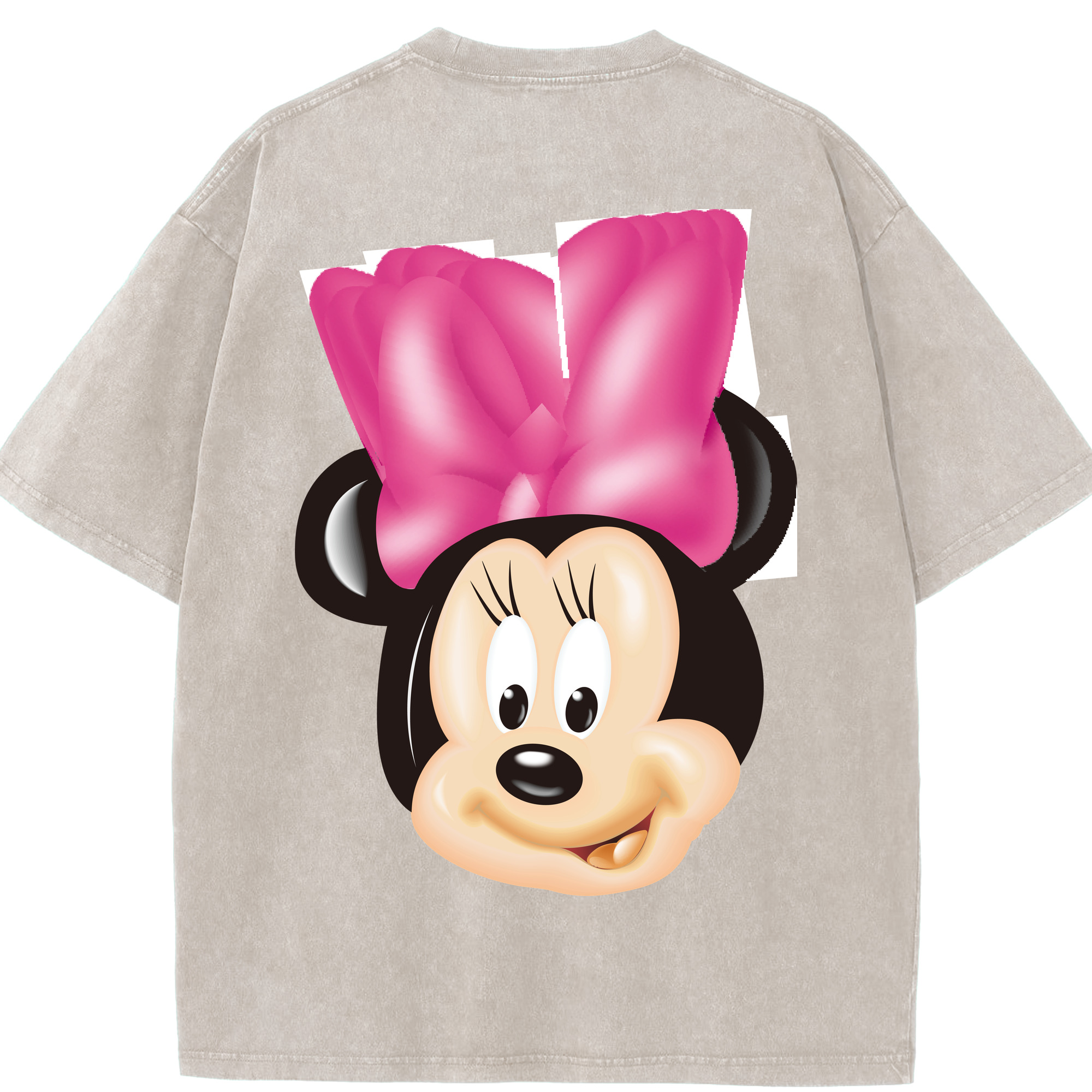 （画像用） ミッキーマウス Mickey Mouse 綿100% ヴィンテージ風 半袖Tシャツ（背面プリント）