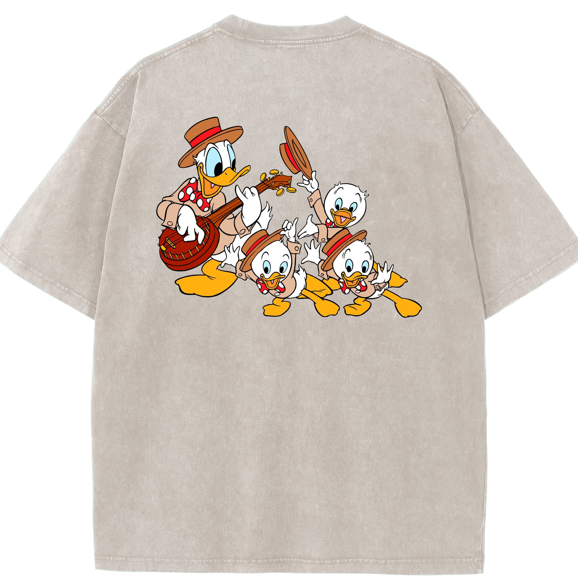 （画像用） ミッキーマウス Mickey Mouse 綿100% ヴィンテージ風 半袖Tシャツ（背面プリント）