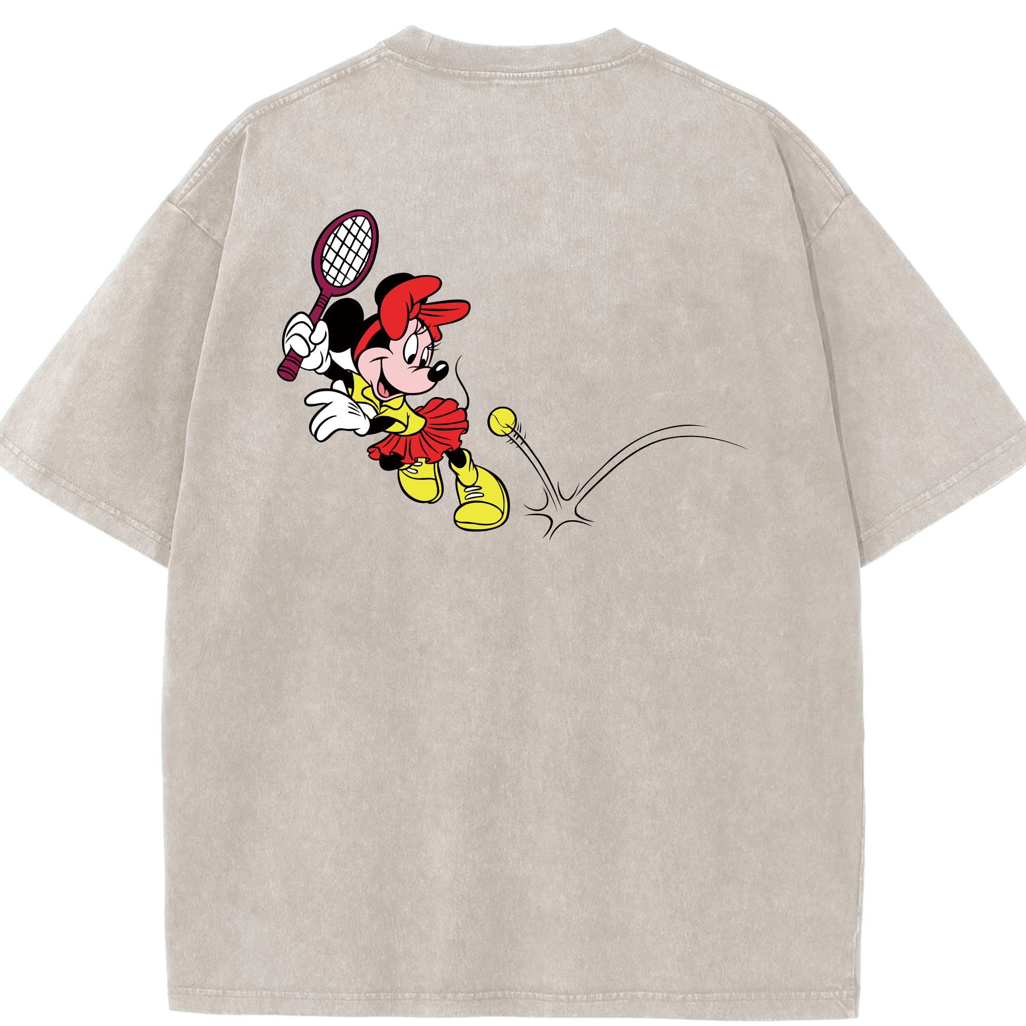 （画像用） ミッキーマウス Mickey Mouse 綿100% ヴィンテージ風 半袖Tシャツ（背面プリント）