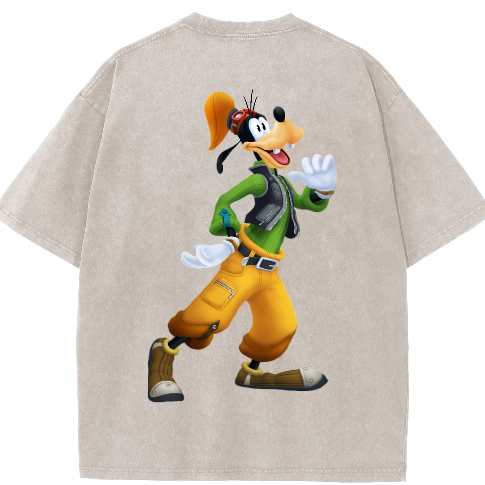 （画像用） ミッキーマウス Mickey Mouse 綿100% ヴィンテージ風 半袖Tシャツ（背面プリント）