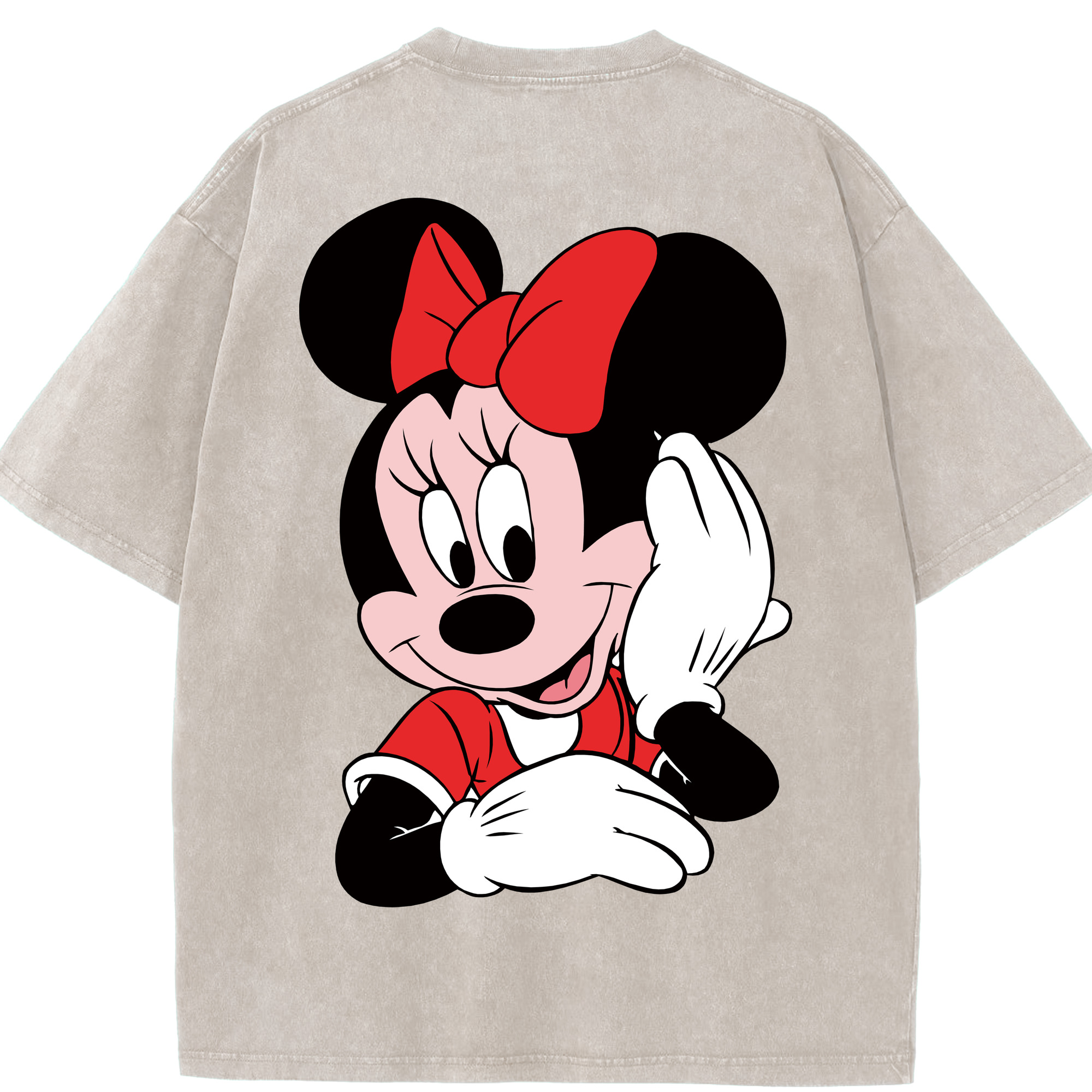 （画像用） ミッキーマウス Mickey Mouse 綿100% ヴィンテージ風 半袖Tシャツ（背面プリント）