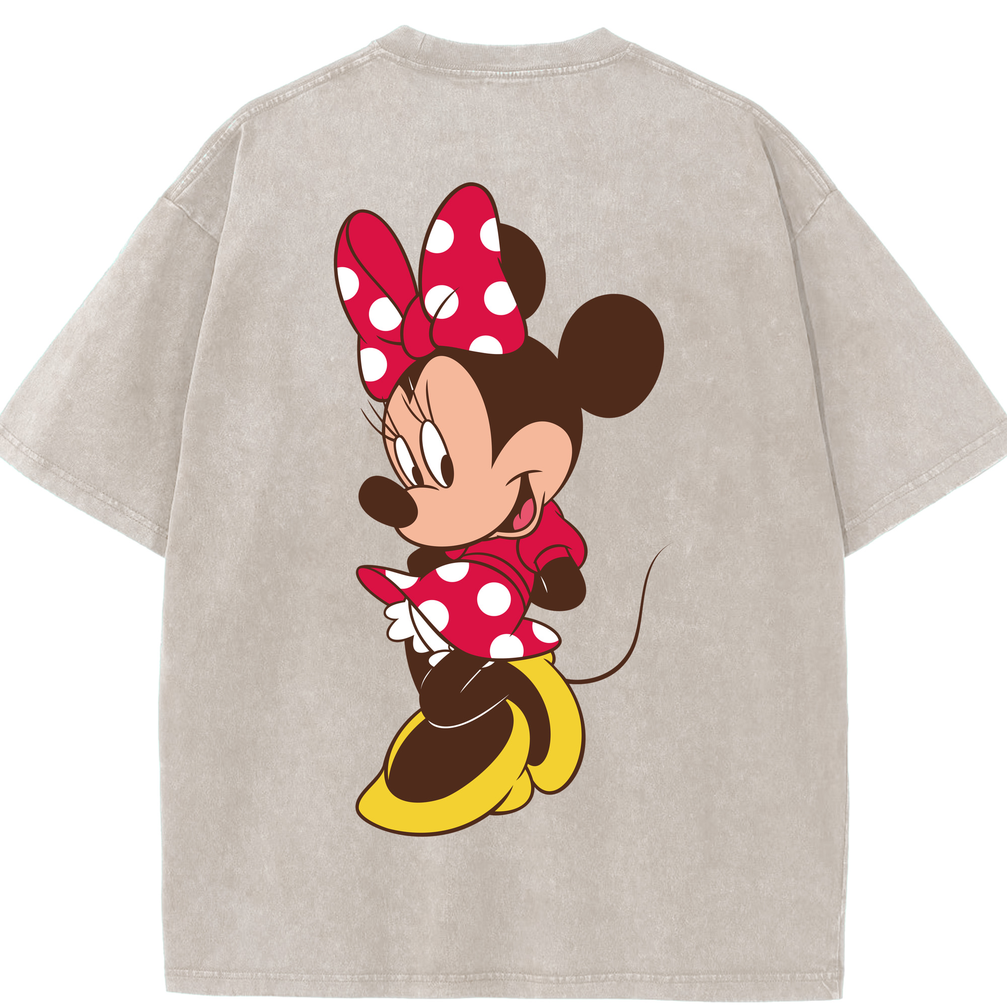 （画像用） ミッキーマウス Mickey Mouse 綿100% ヴィンテージ風 半袖Tシャツ（背面プリント）