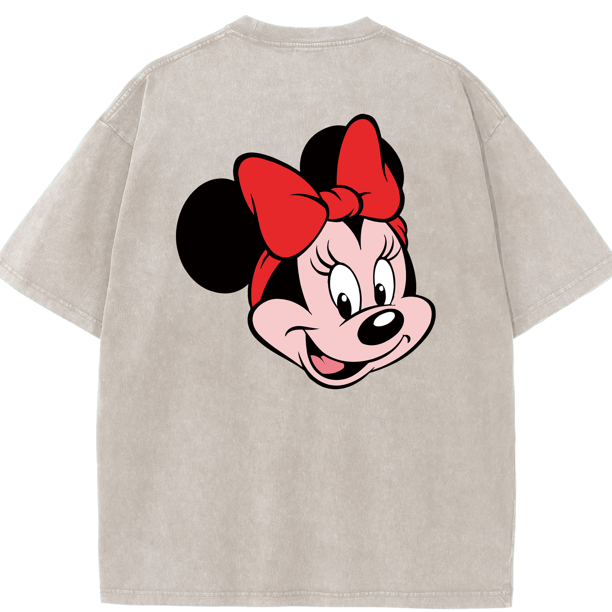 （画像用） ミッキーマウス Mickey Mouse 綿100% ヴィンテージ風 半袖Tシャツ（背面プリント）