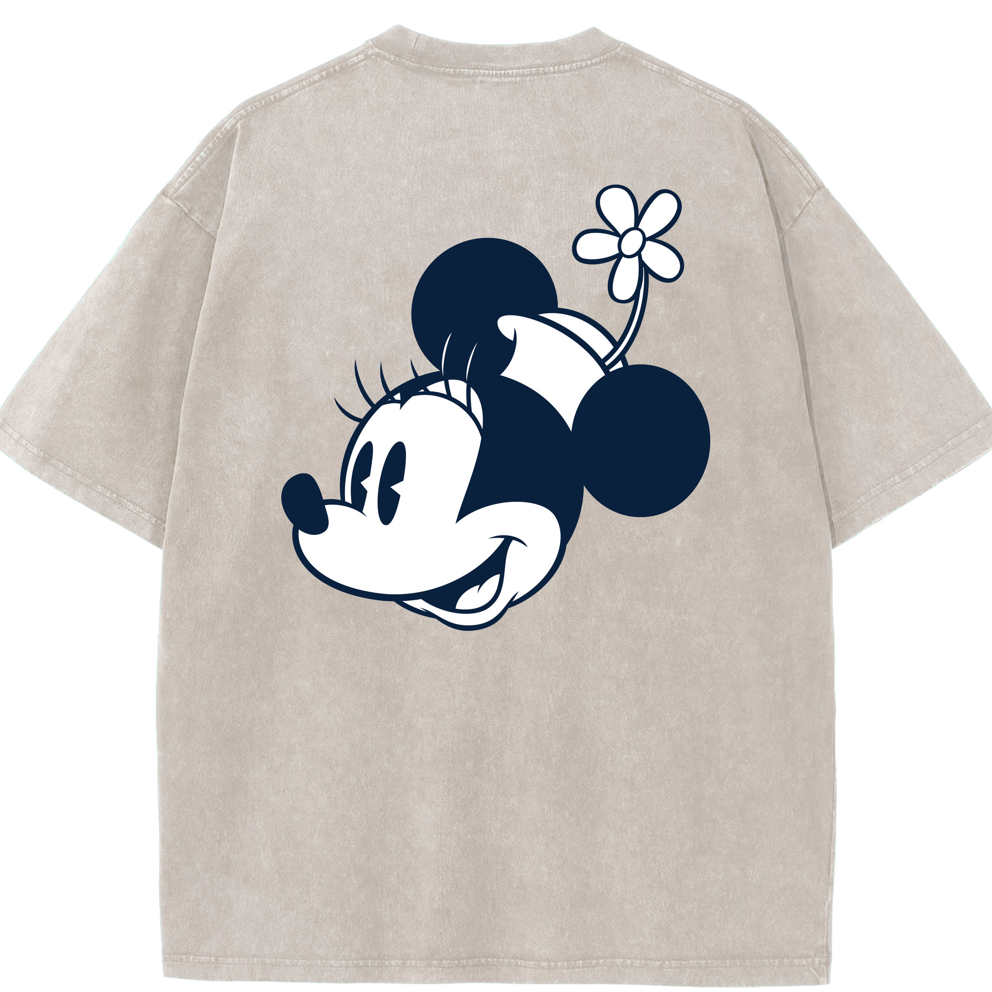 （画像用） ミッキーマウス Mickey Mouse 綿100% ヴィンテージ風 半袖Tシャツ（背面プリント）