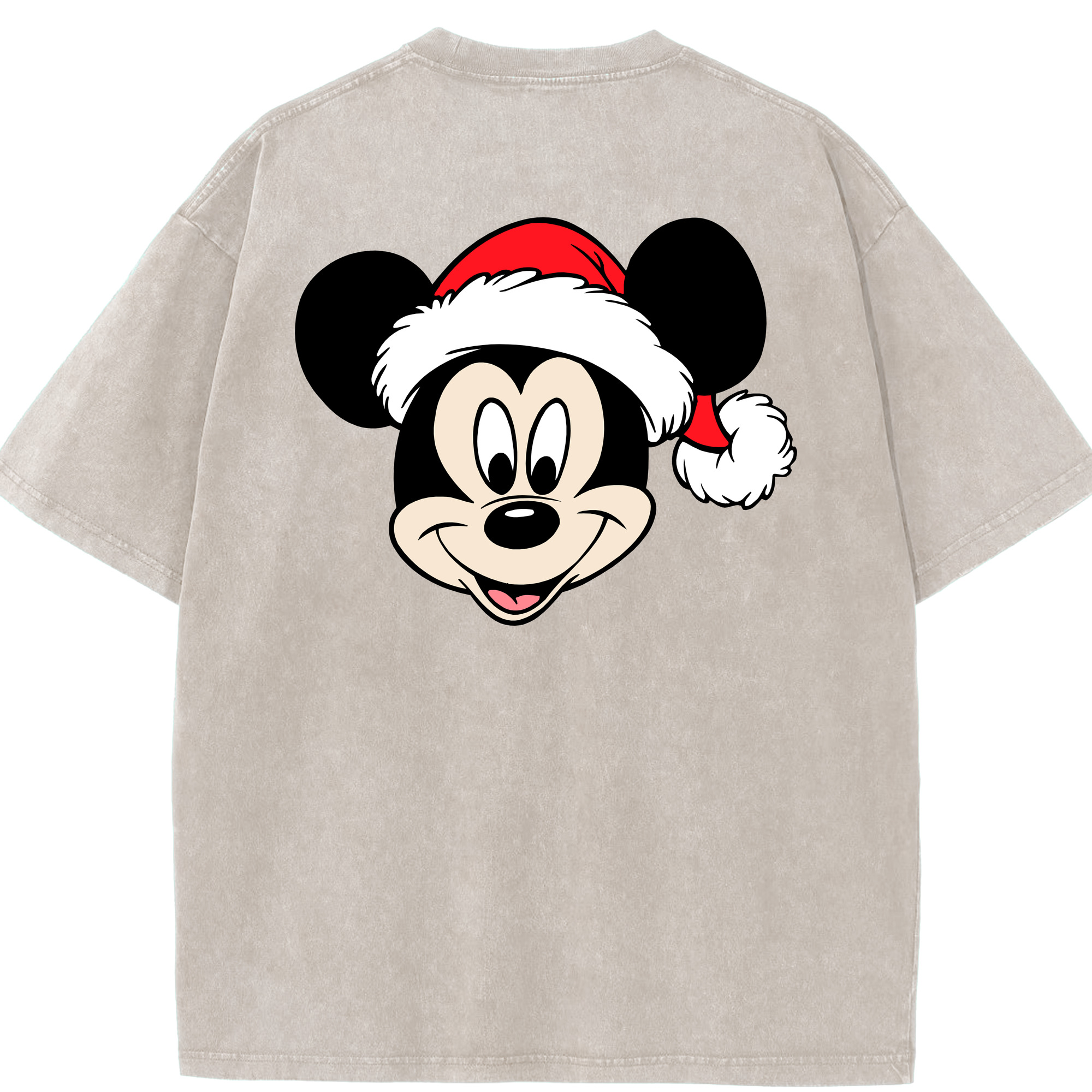 （画像用） ミッキーマウス Mickey Mouse 綿100% ヴィンテージ風 半袖Tシャツ（背面プリント）