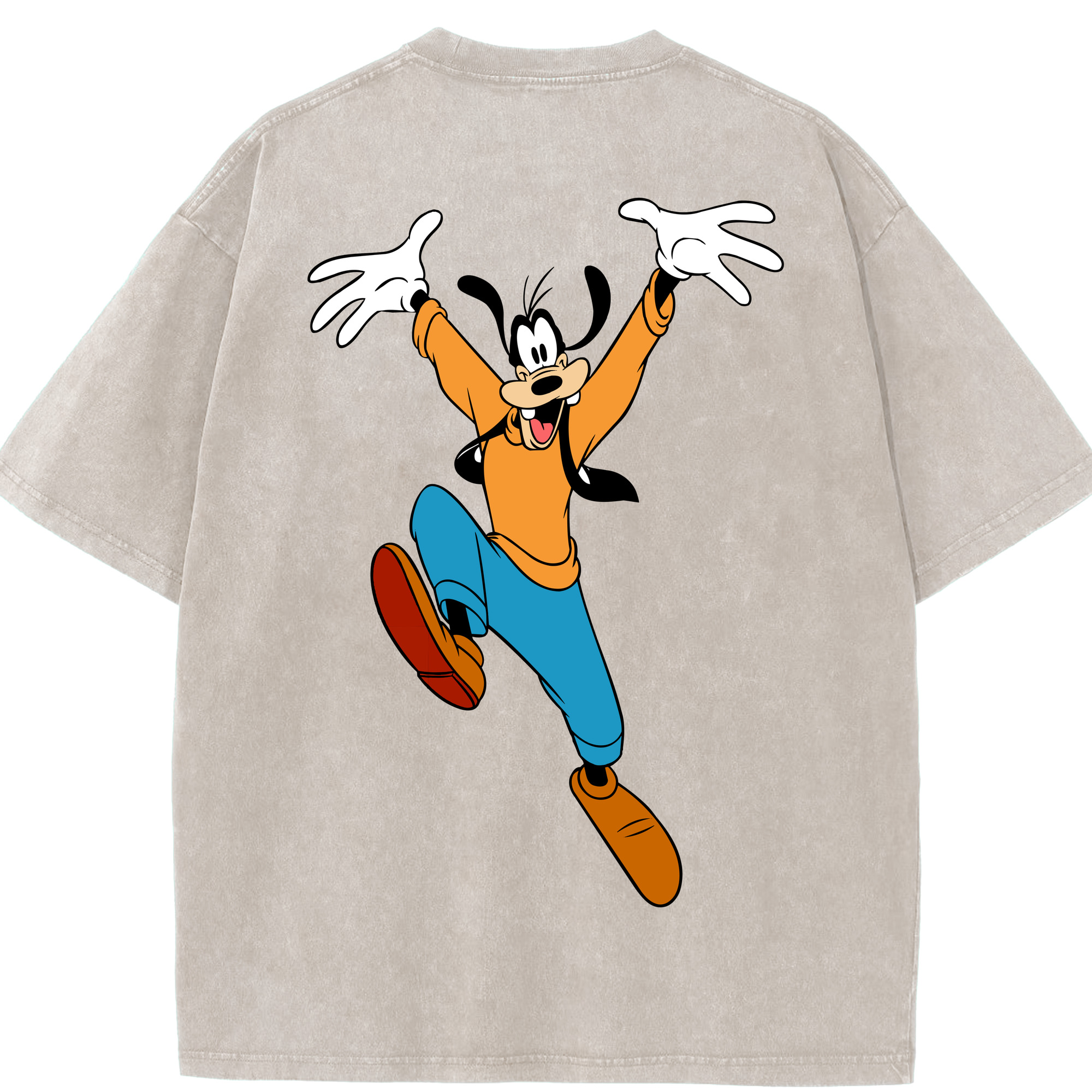 （画像用） ミッキーマウス Mickey Mouse 綿100% ヴィンテージ風 半袖Tシャツ（背面プリント）