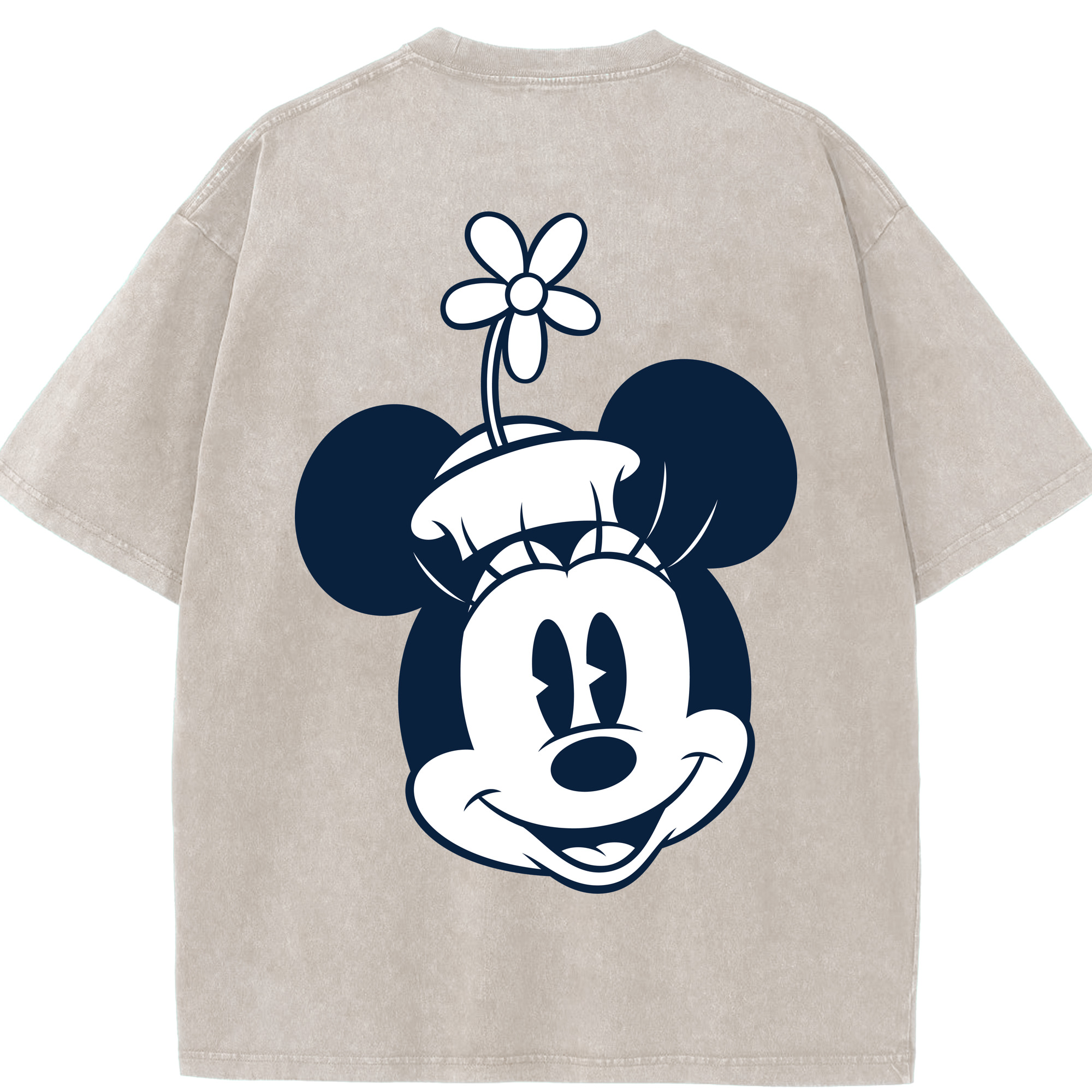 （画像用） ミッキーマウス Mickey Mouse 綿100% ヴィンテージ風 半袖Tシャツ（背面プリント）