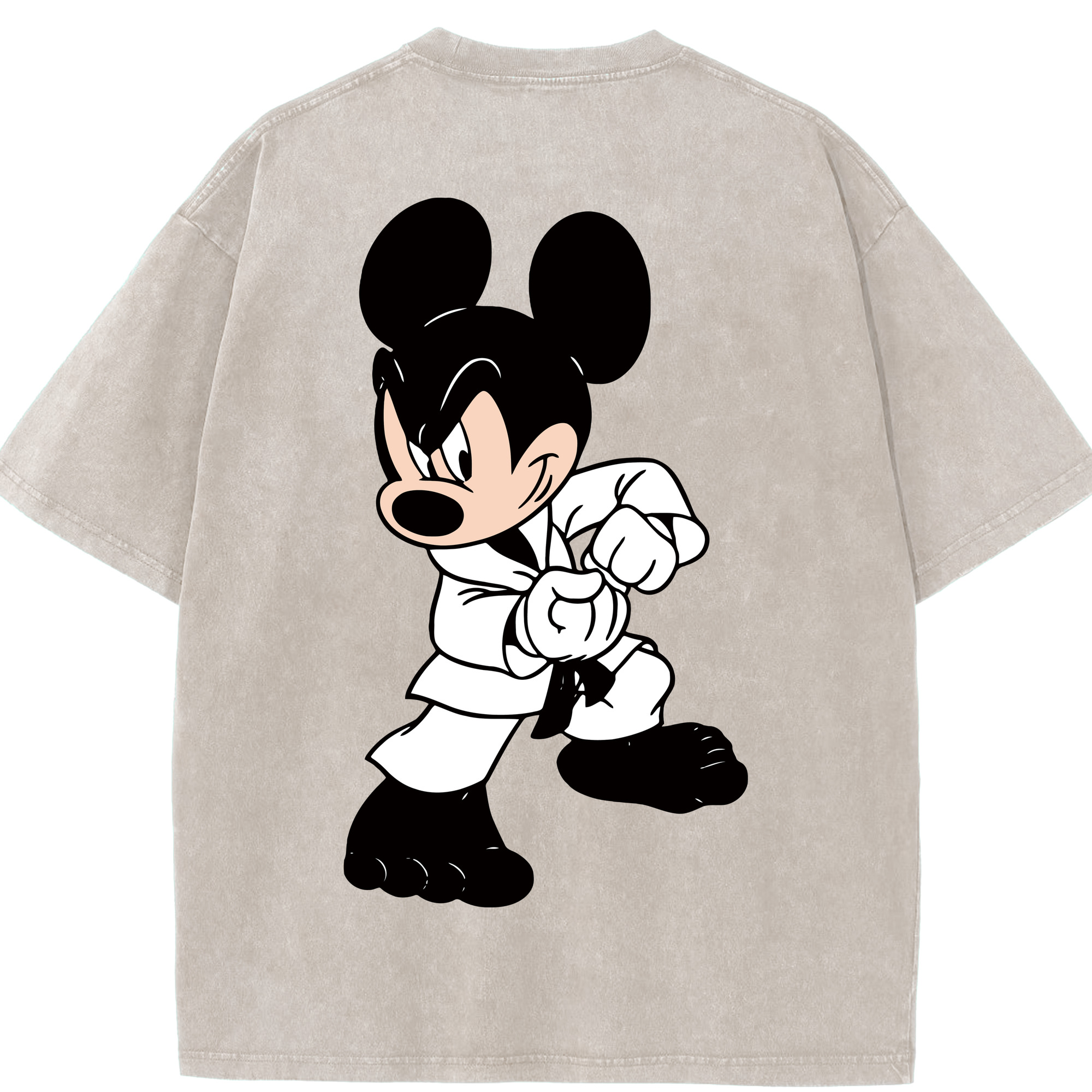 （画像用） ミッキーマウス Mickey Mouse 綿100% ヴィンテージ風 半袖Tシャツ（背面プリント）