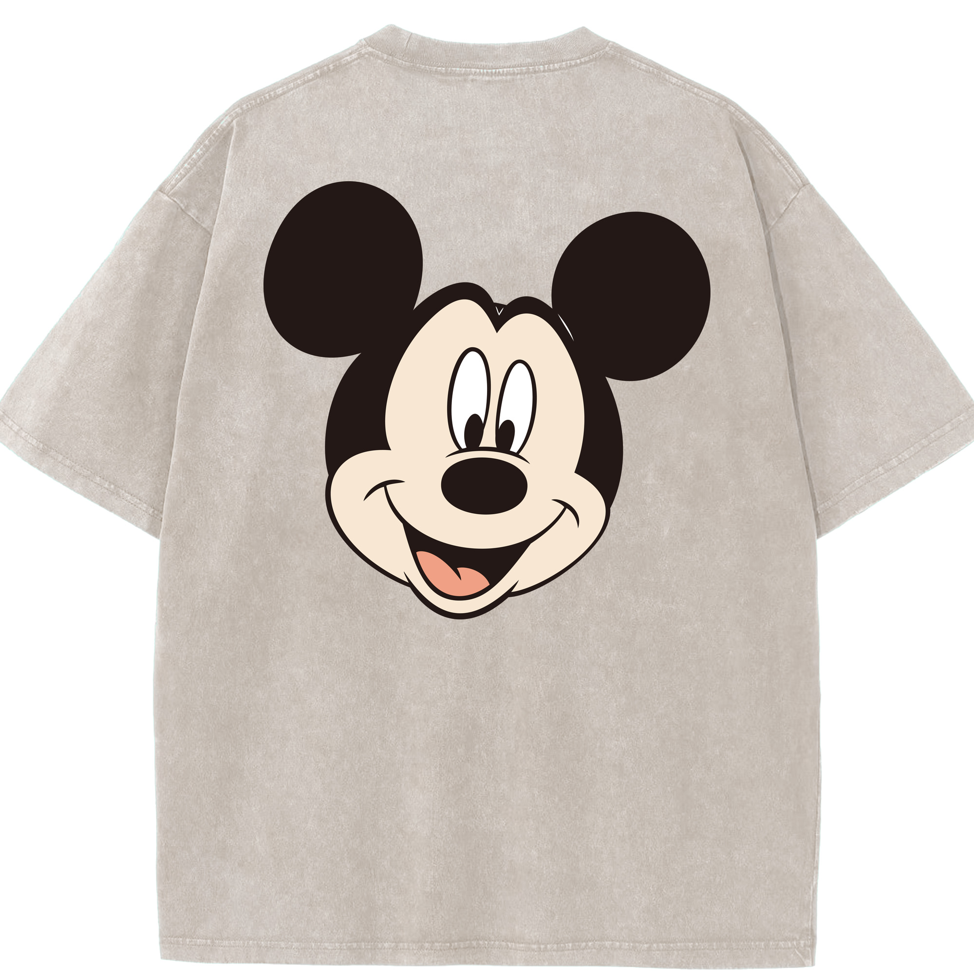 （画像用） ミッキーマウス Mickey Mouse 綿100% ヴィンテージ風 半袖Tシャツ（背面プリント）