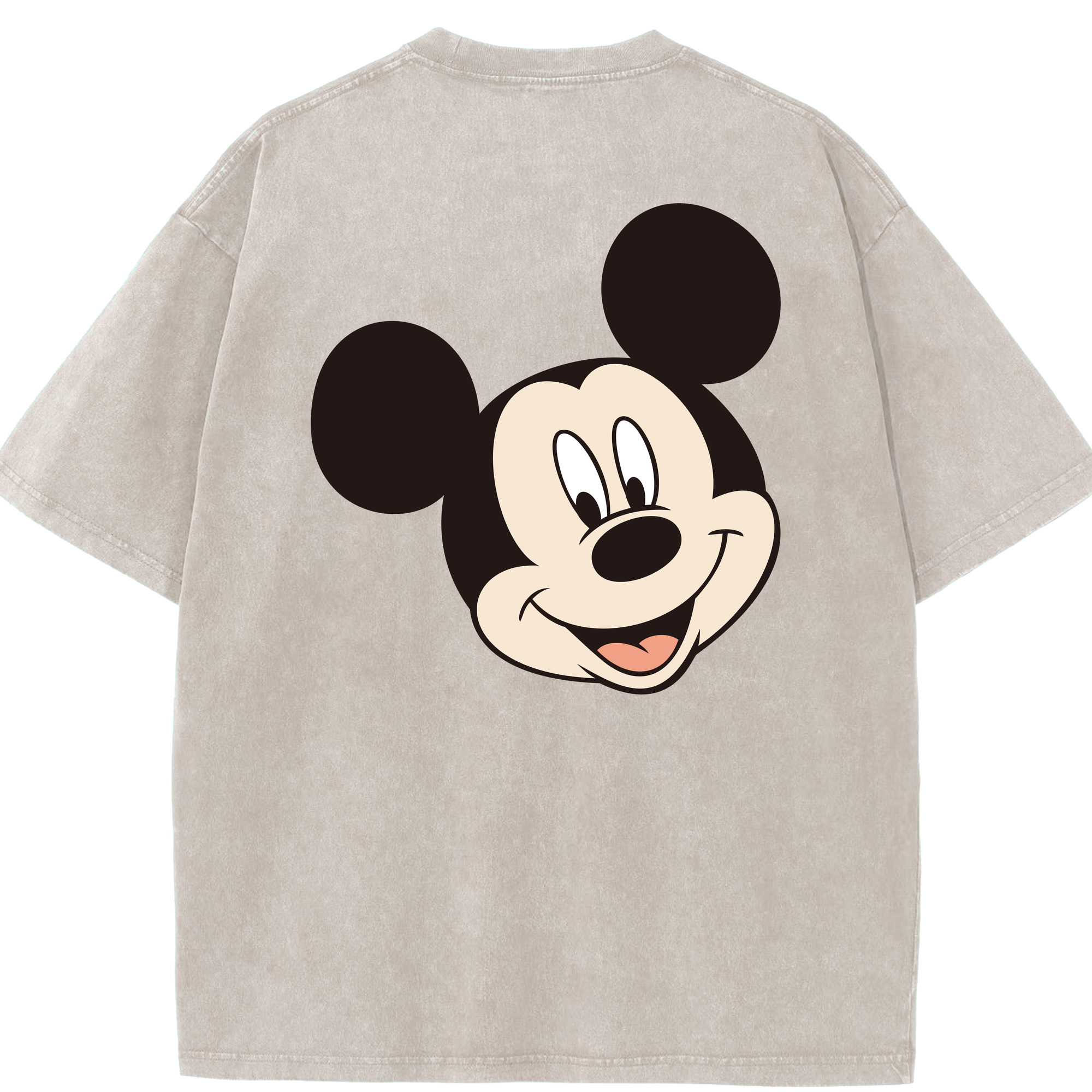（画像用） ミッキーマウス Mickey Mouse 綿100% ヴィンテージ風 半袖Tシャツ（背面プリント）
