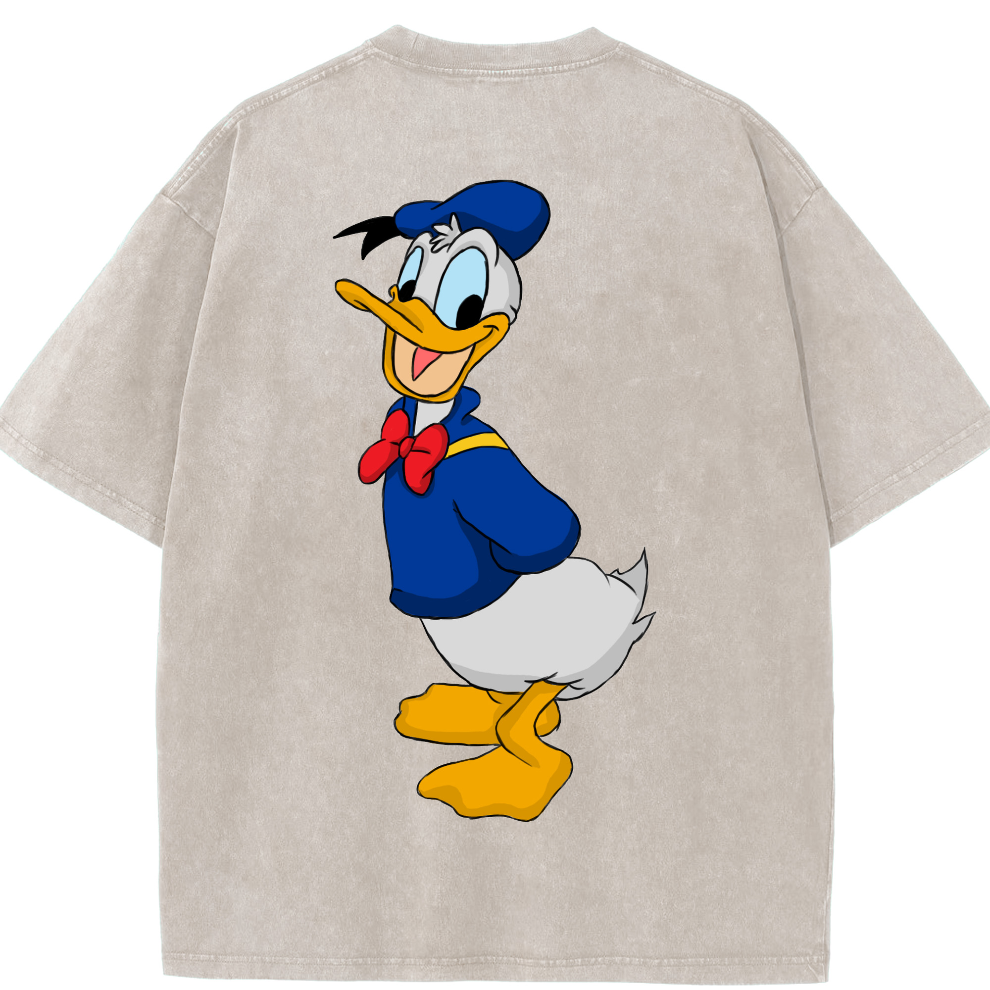 （画像用） ミッキーマウス Mickey Mouse 綿100% ヴィンテージ風 半袖Tシャツ（背面プリント）