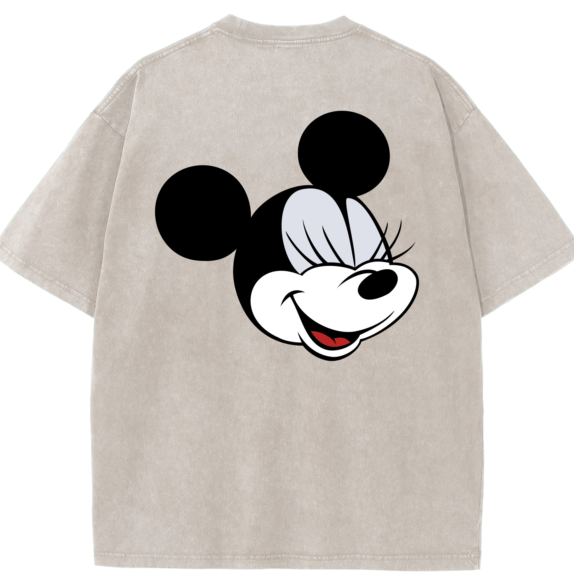 （画像用） ミッキーマウス Mickey Mouse 綿100% ヴィンテージ風 半袖Tシャツ（背面プリント）