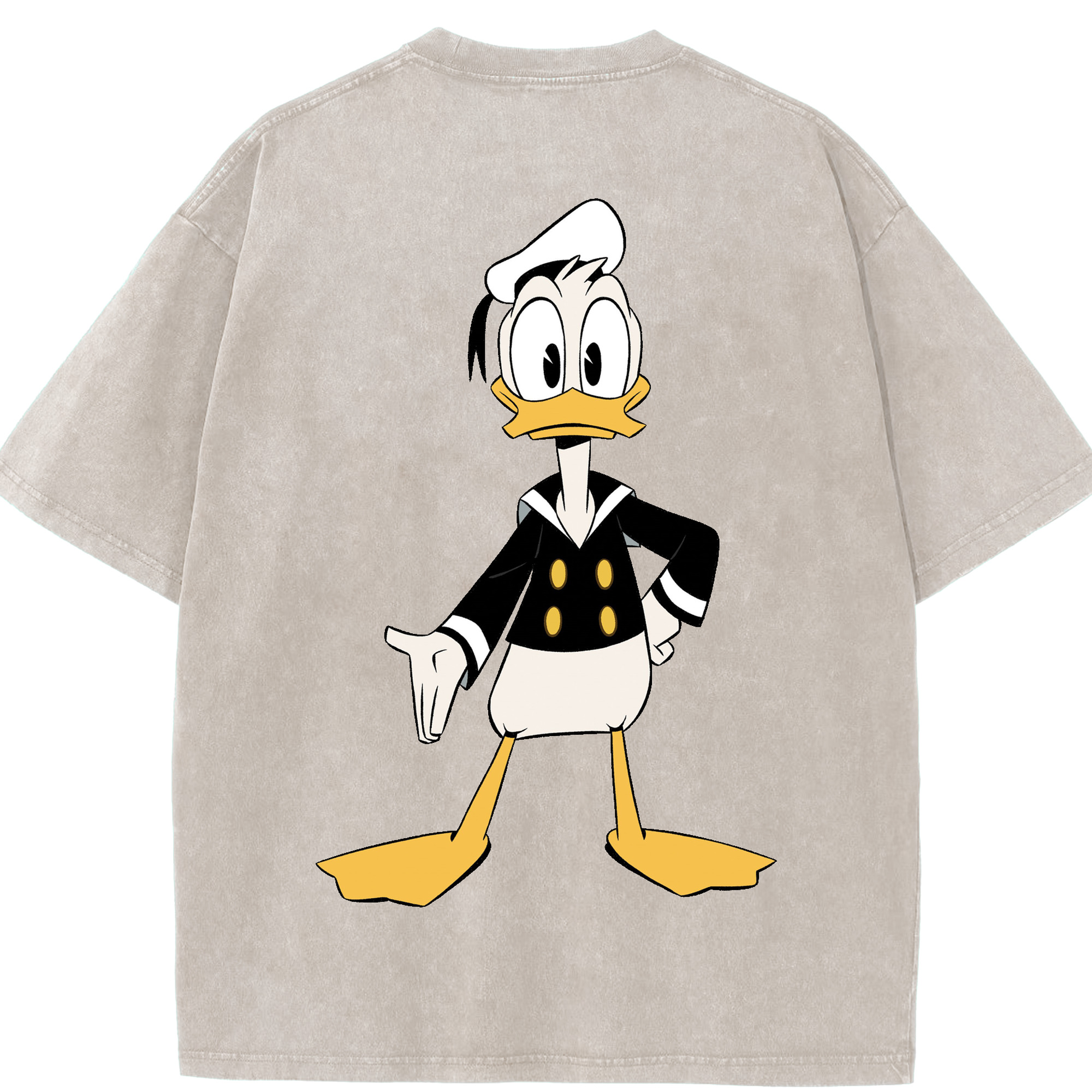 （画像用） ミッキーマウス Mickey Mouse 綿100% ヴィンテージ風 半袖Tシャツ（背面プリント）