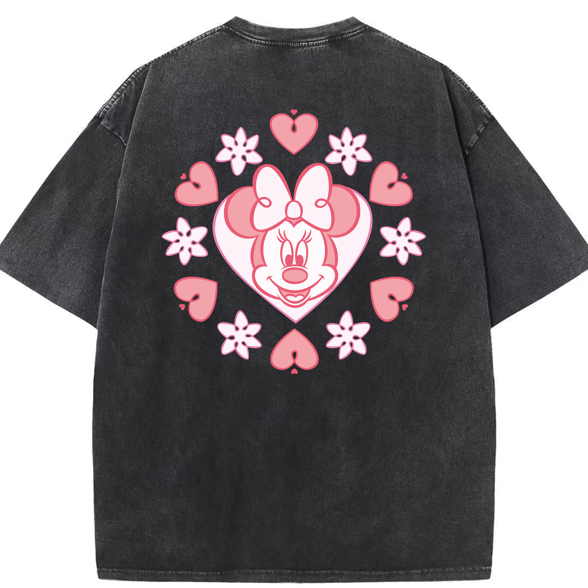 （画像用） ミッキーマウス Mickey Mouse 綿100% ヴィンテージ風 半袖Tシャツ（背面プリント）