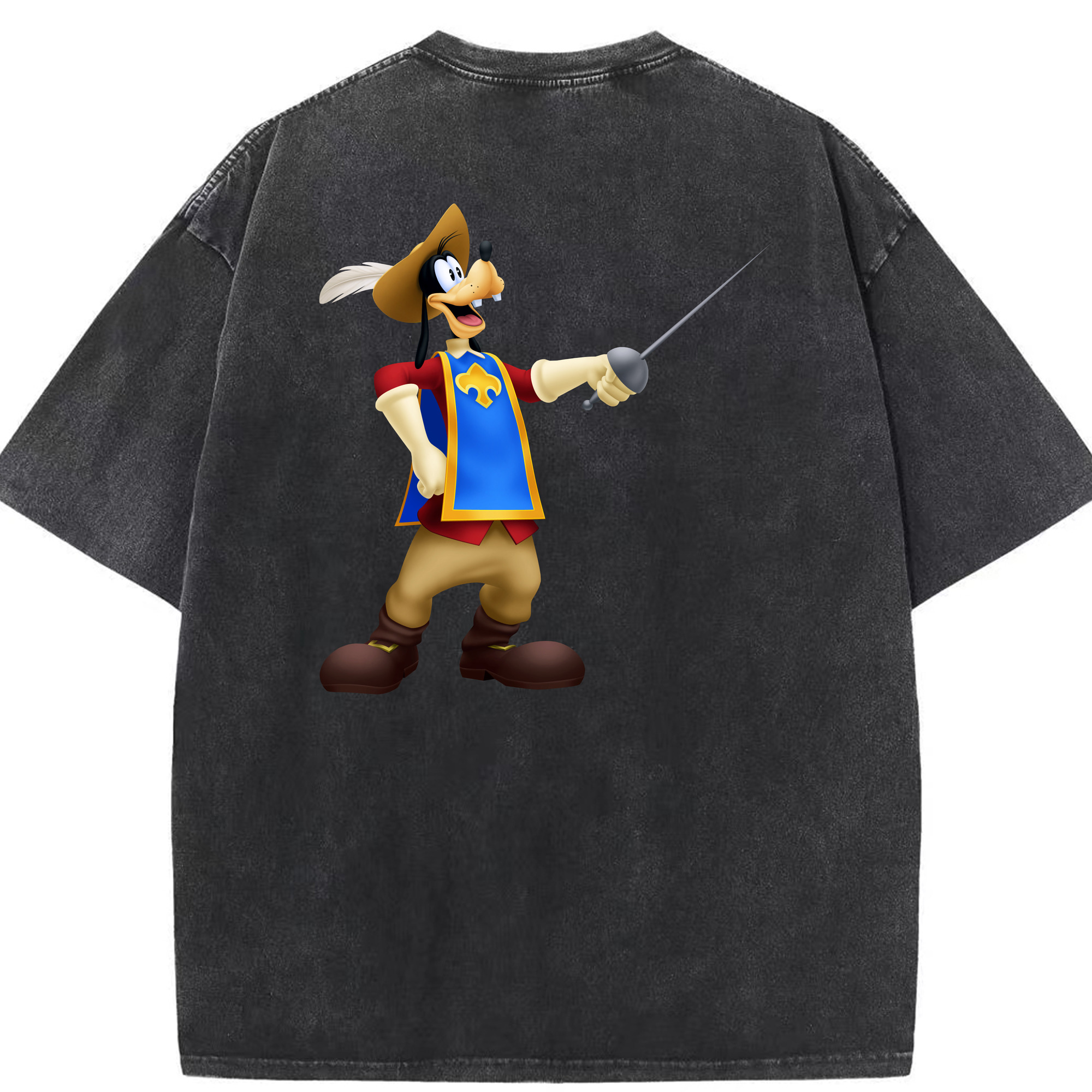 （画像用） ミッキーマウス Mickey Mouse 綿100% ヴィンテージ風 半袖Tシャツ（背面プリント）