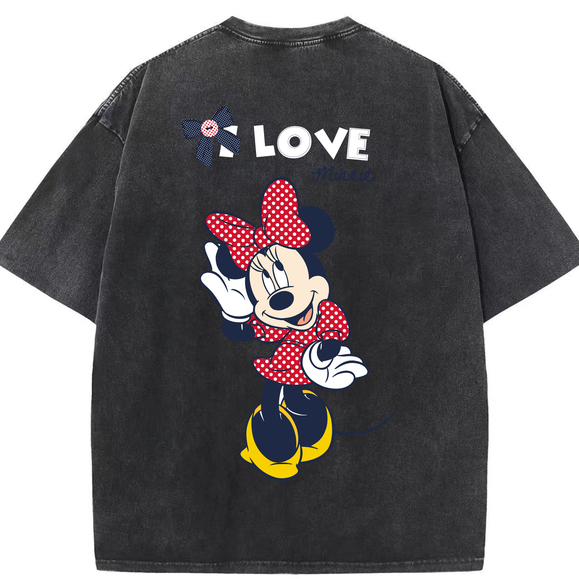 （画像用） ミッキーマウス Mickey Mouse 綿100% ヴィンテージ風 半袖Tシャツ（背面プリント）