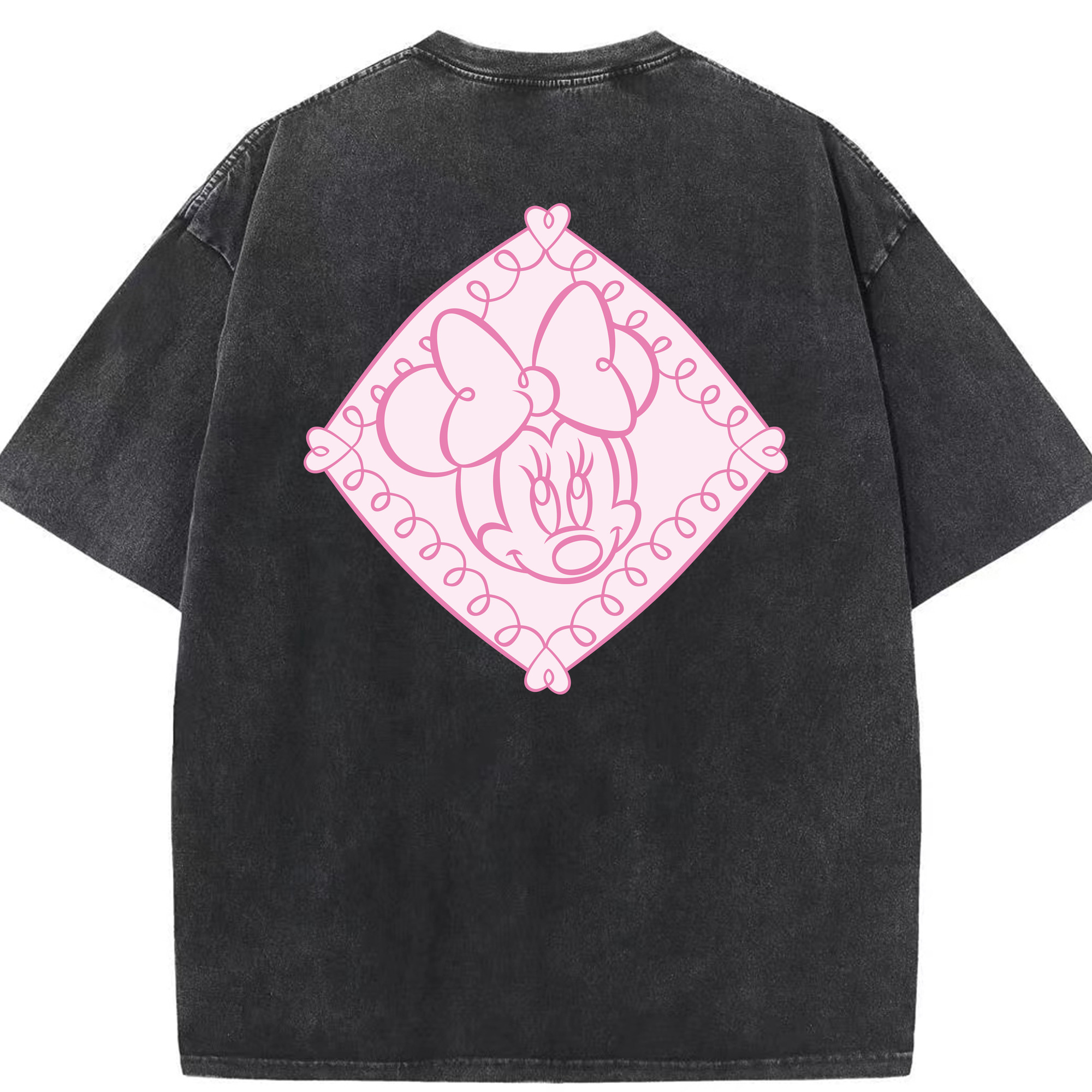 （画像用） ミッキーマウス Mickey Mouse 綿100% ヴィンテージ風 半袖Tシャツ（背面プリント）