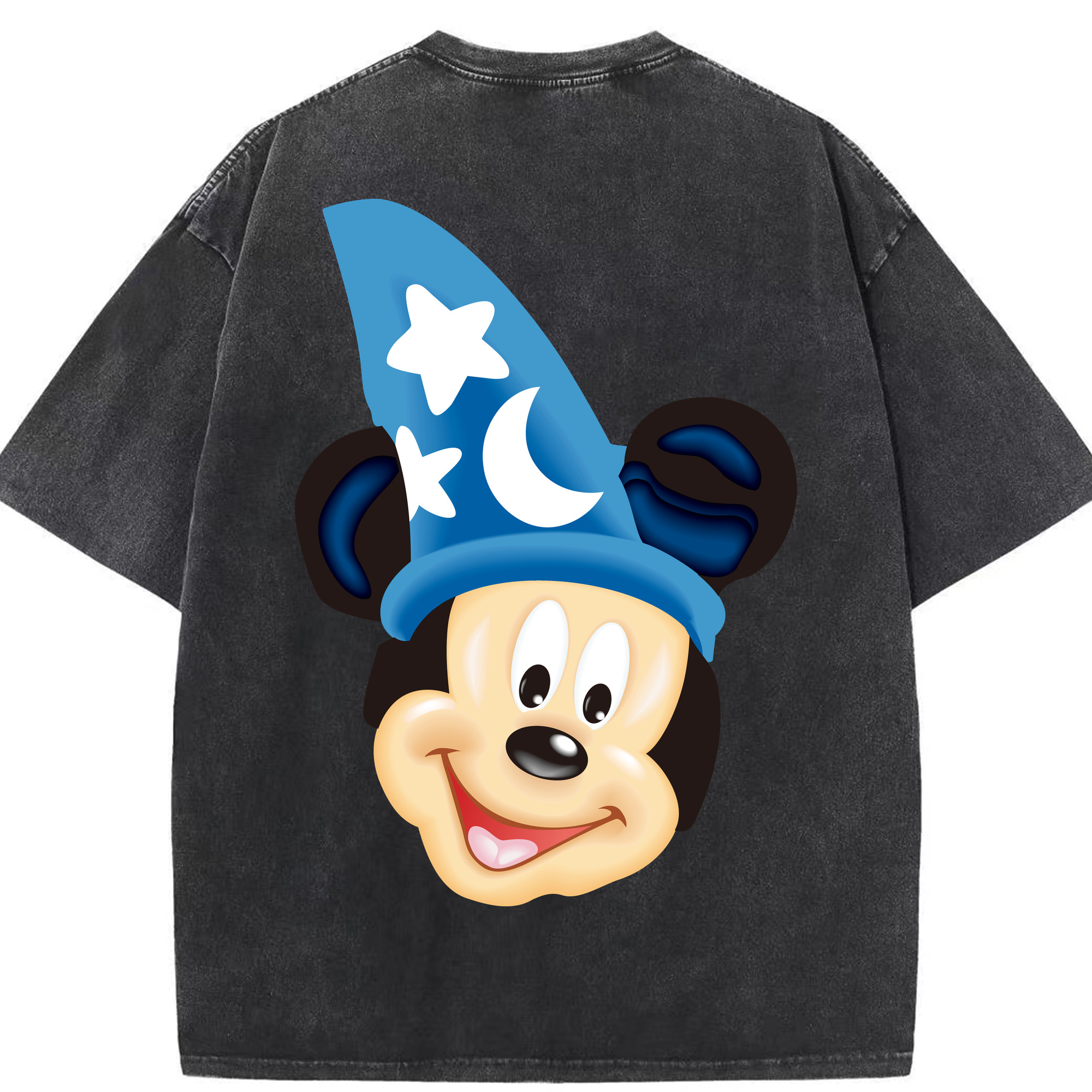 （画像用） ミッキーマウス Mickey Mouse 綿100% ヴィンテージ風 半袖Tシャツ（背面プリント）