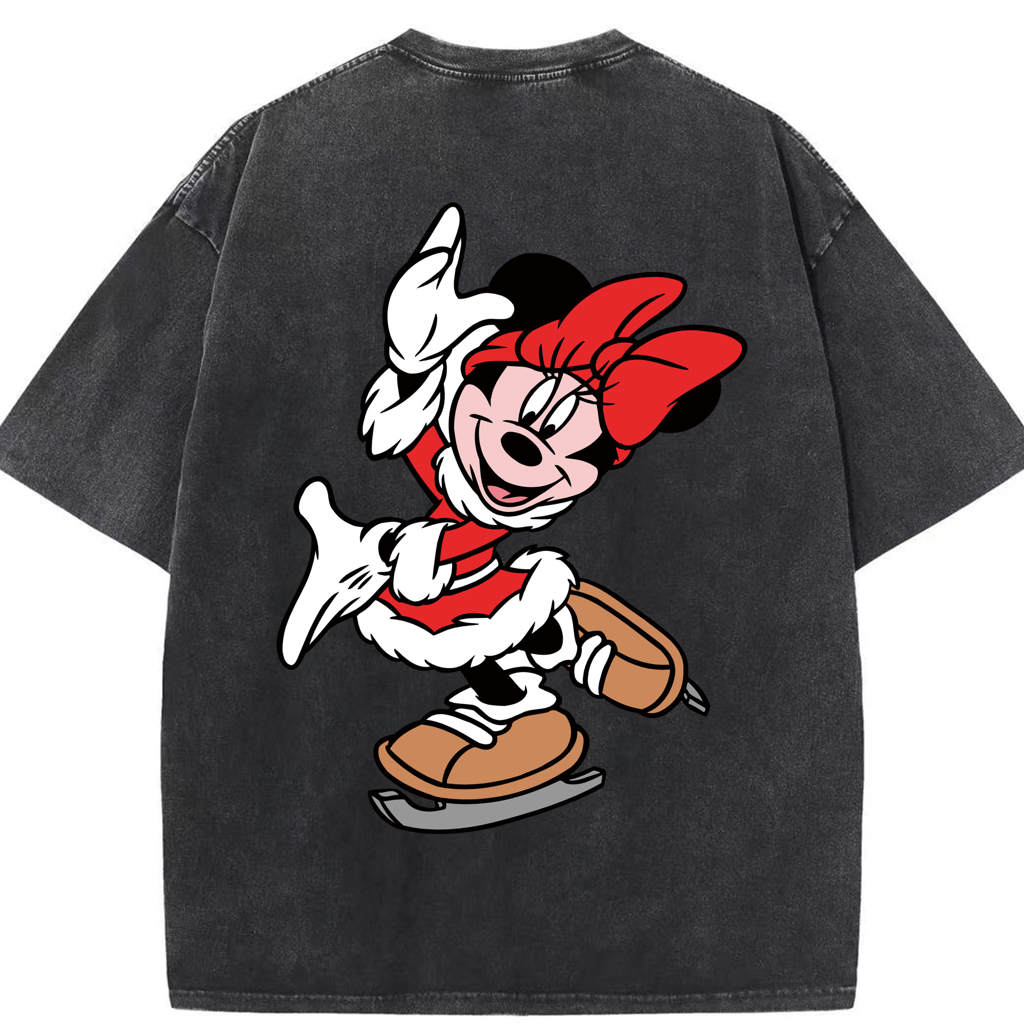 （画像用） ミッキーマウス Mickey Mouse 綿100% ヴィンテージ風 半袖Tシャツ（背面プリント）