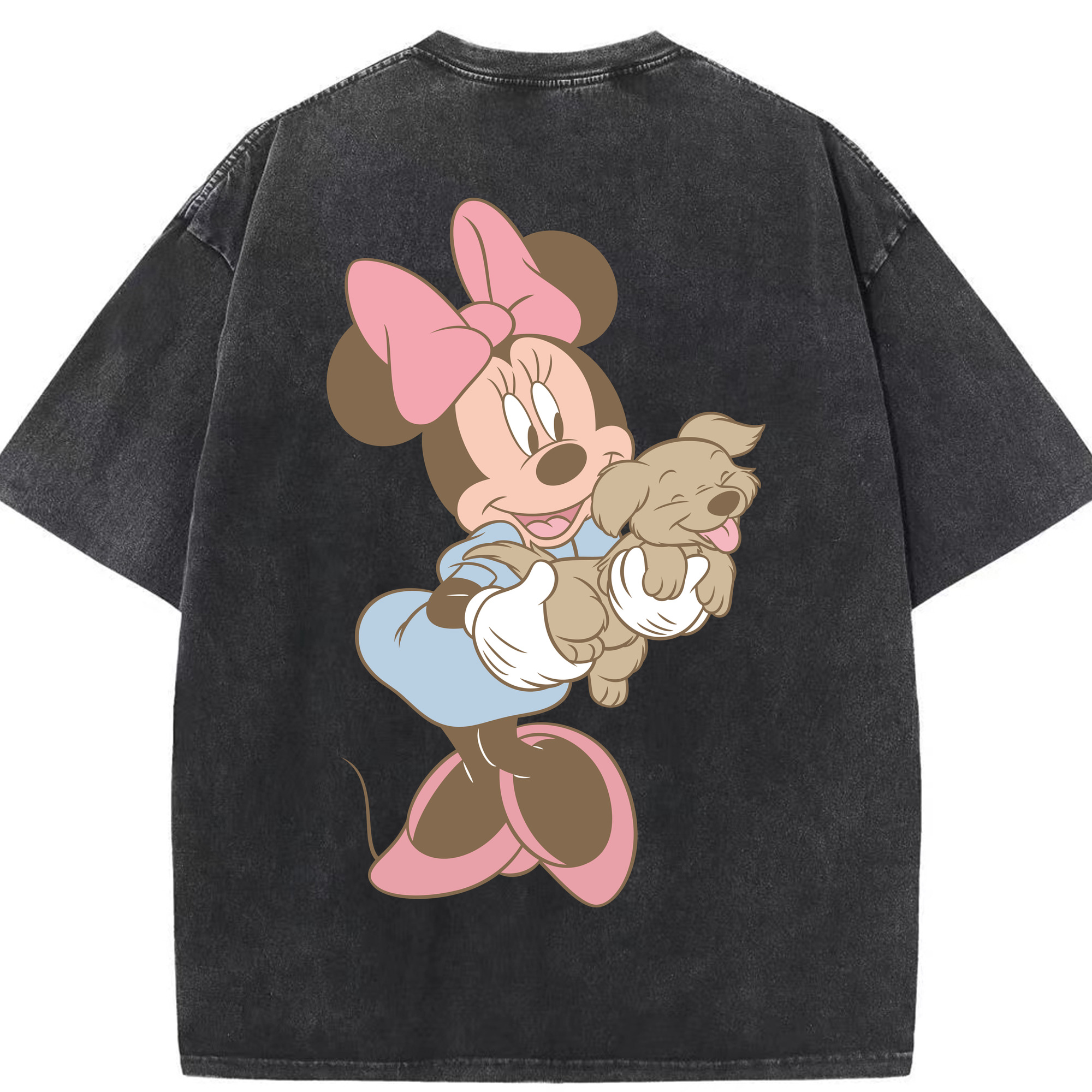 （画像用） ミッキーマウス Mickey Mouse 綿100% ヴィンテージ風 半袖Tシャツ（背面プリント）