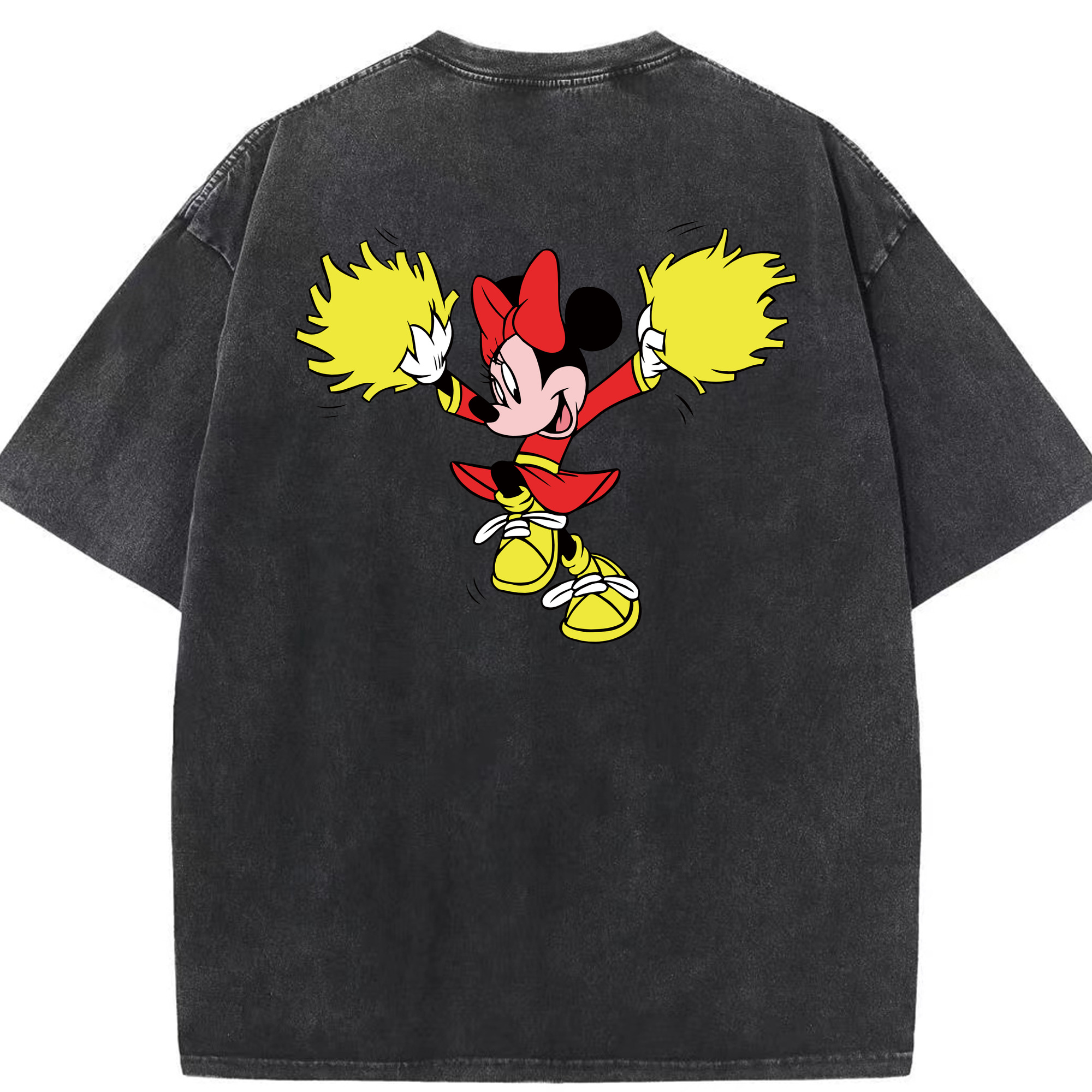 （画像用） ミッキーマウス Mickey Mouse 綿100% ヴィンテージ風 半袖Tシャツ（背面プリント）