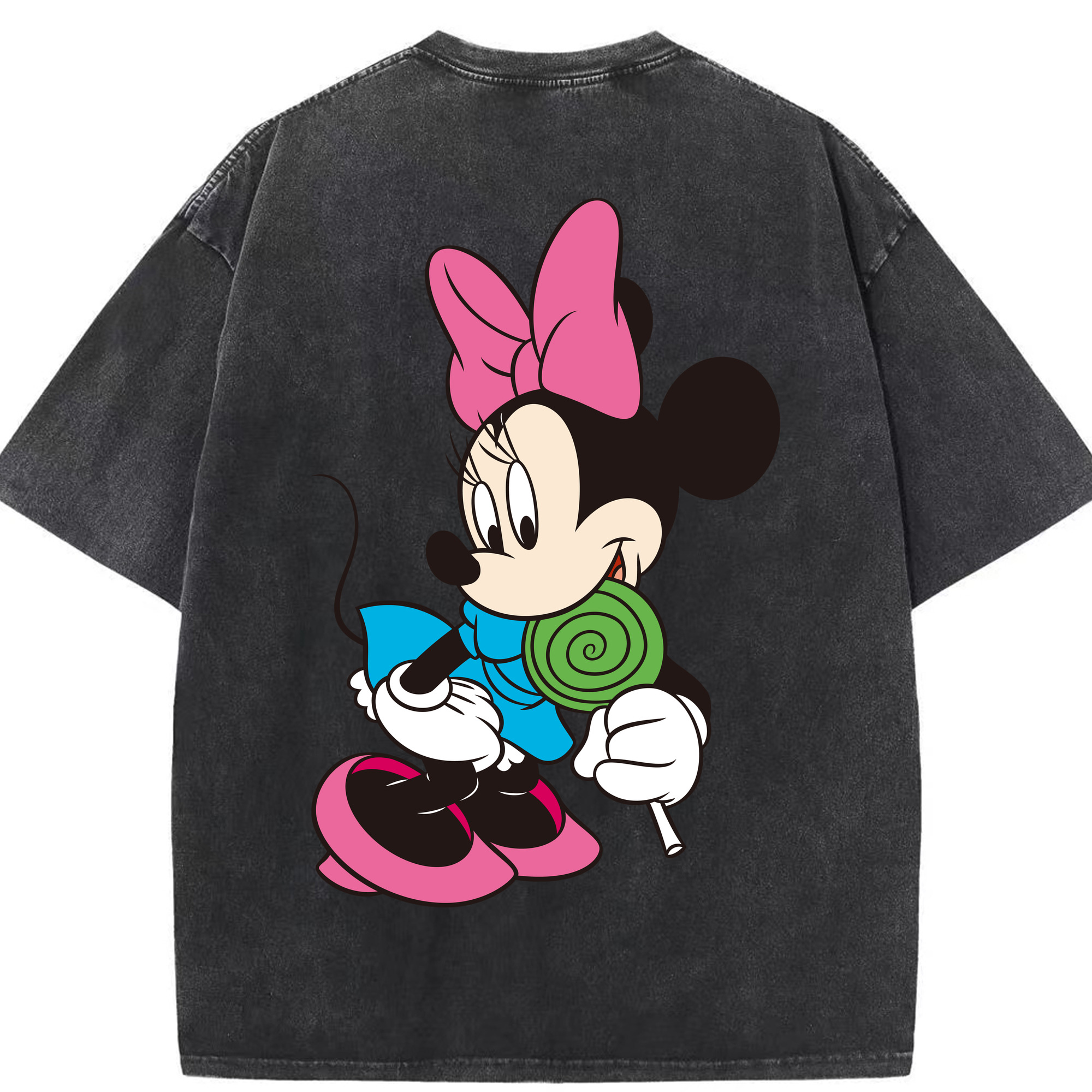 （画像用） ミッキーマウス Mickey Mouse 綿100% ヴィンテージ風 半袖Tシャツ（背面プリント）