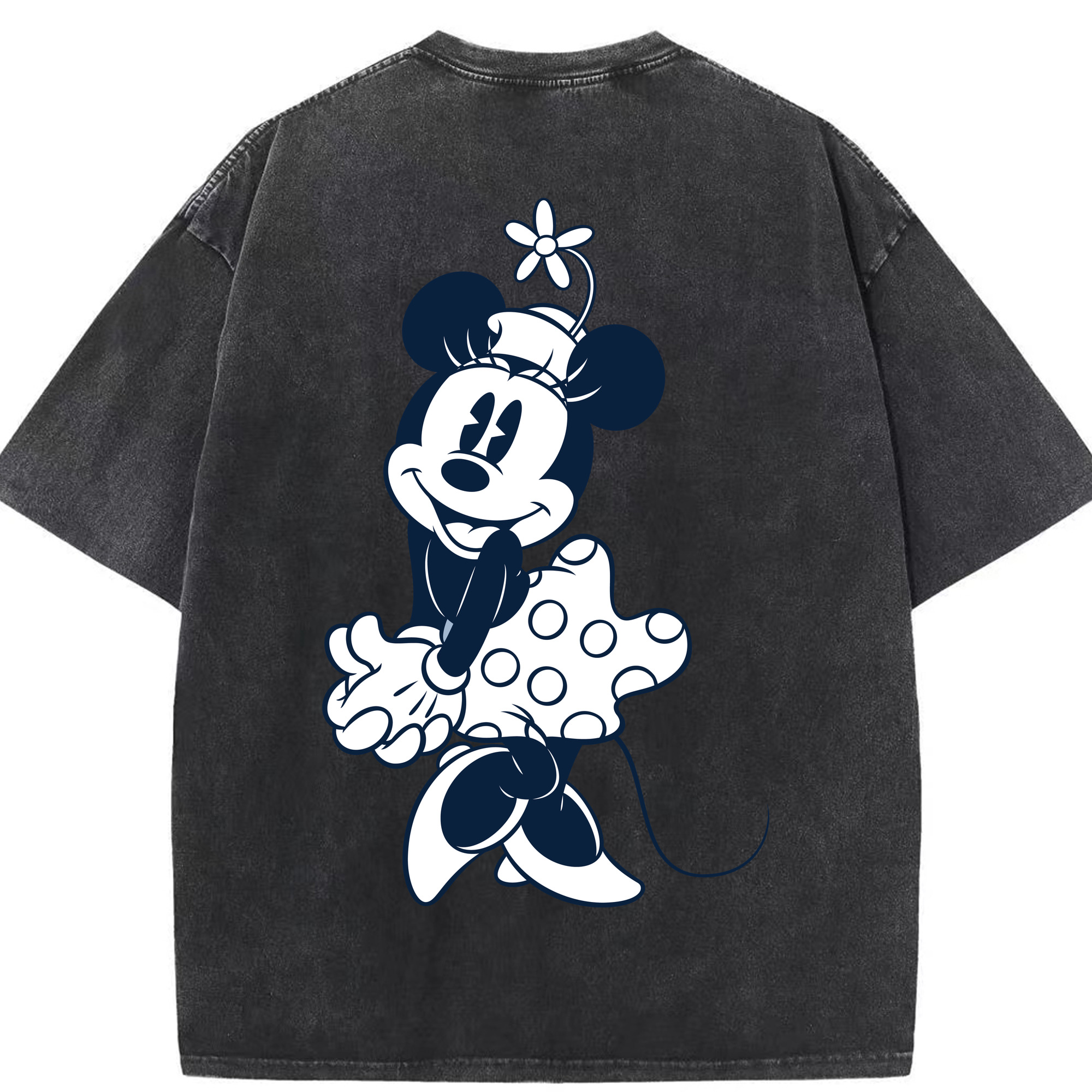（画像用） ミッキーマウス Mickey Mouse 綿100% ヴィンテージ風 半袖Tシャツ（背面プリント）