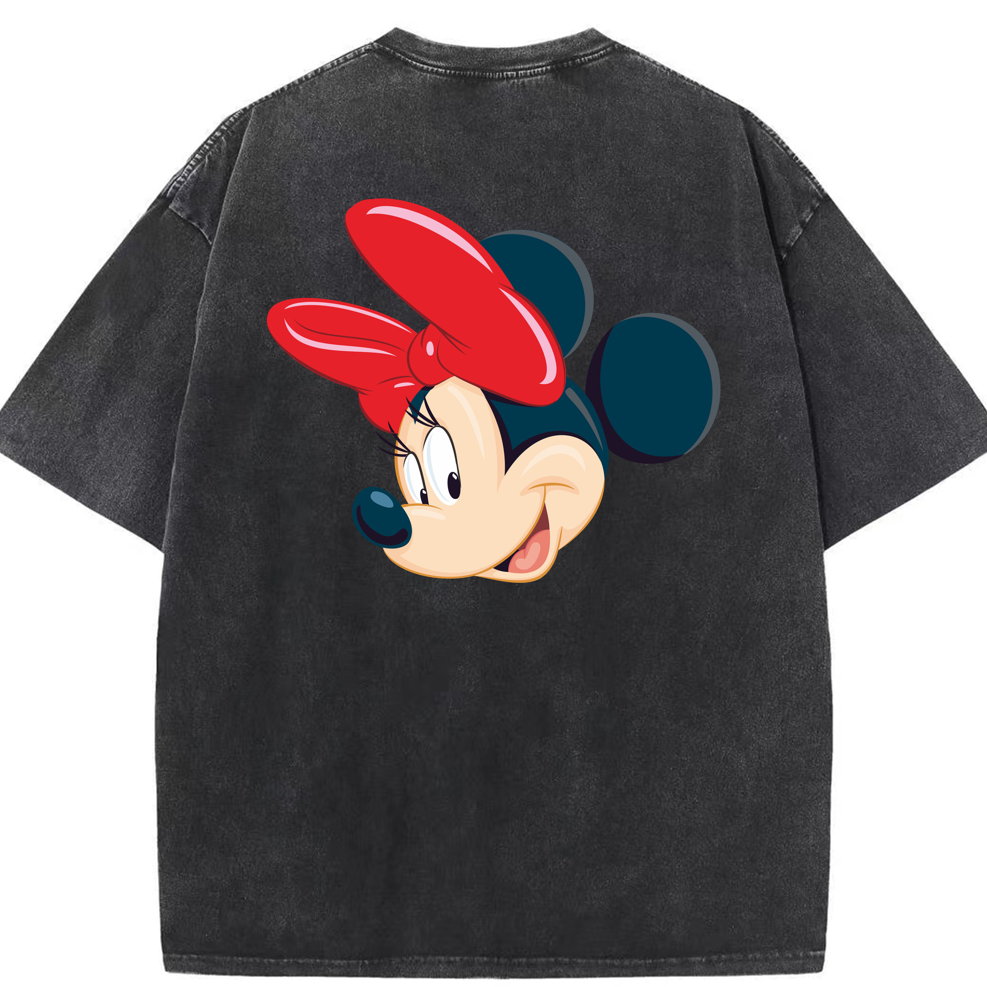 （画像用） ミッキーマウス Mickey Mouse 綿100% ヴィンテージ風 半袖Tシャツ（背面プリント）
