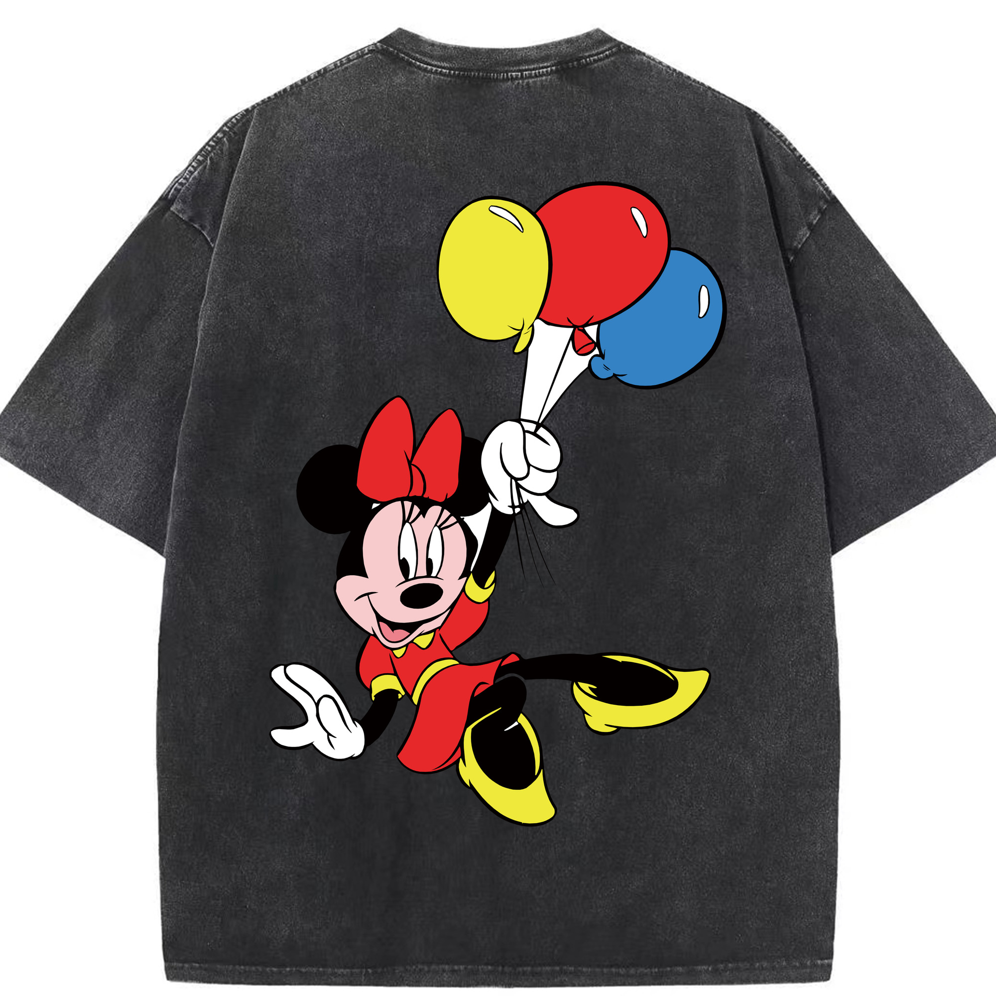（画像用） ミッキーマウス Mickey Mouse 綿100% ヴィンテージ風 半袖Tシャツ（背面プリント）