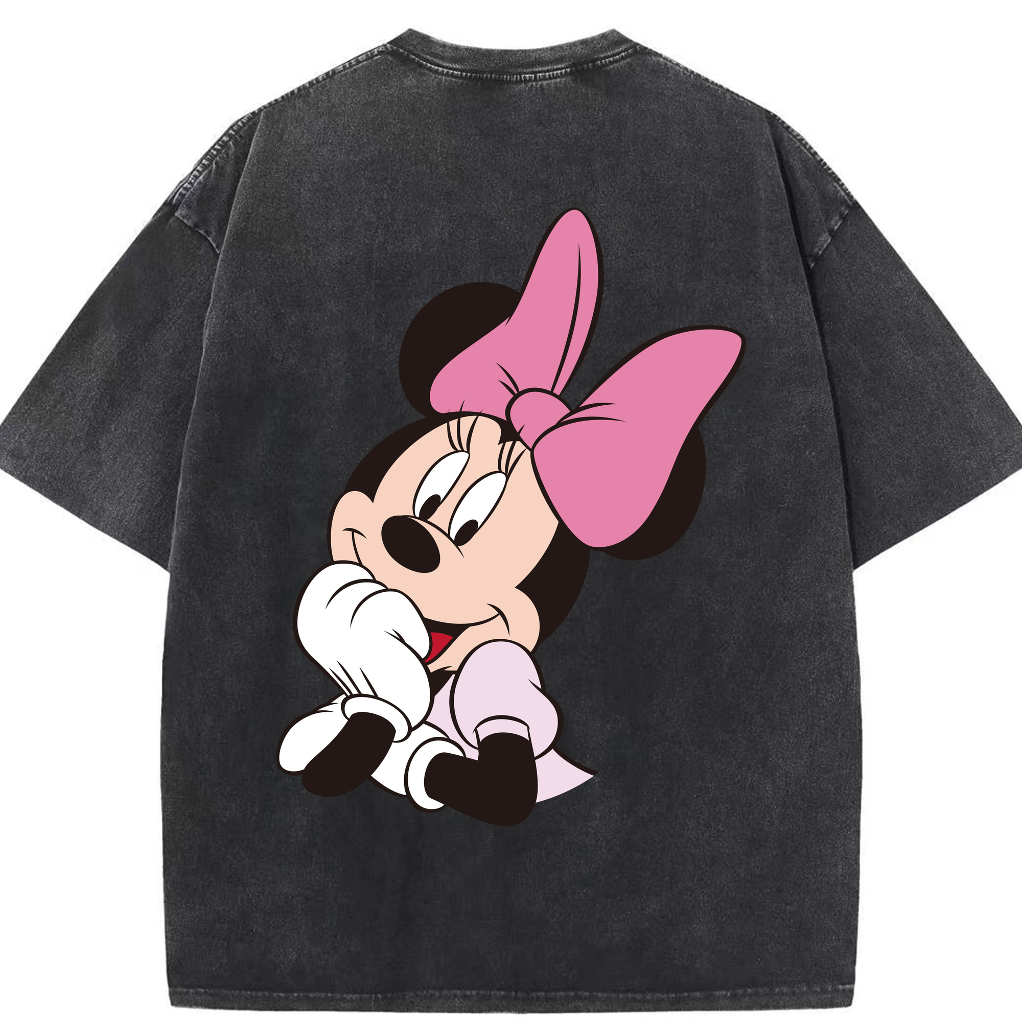 （画像用） ミッキーマウス Mickey Mouse 綿100% ヴィンテージ風 半袖Tシャツ（背面プリント）