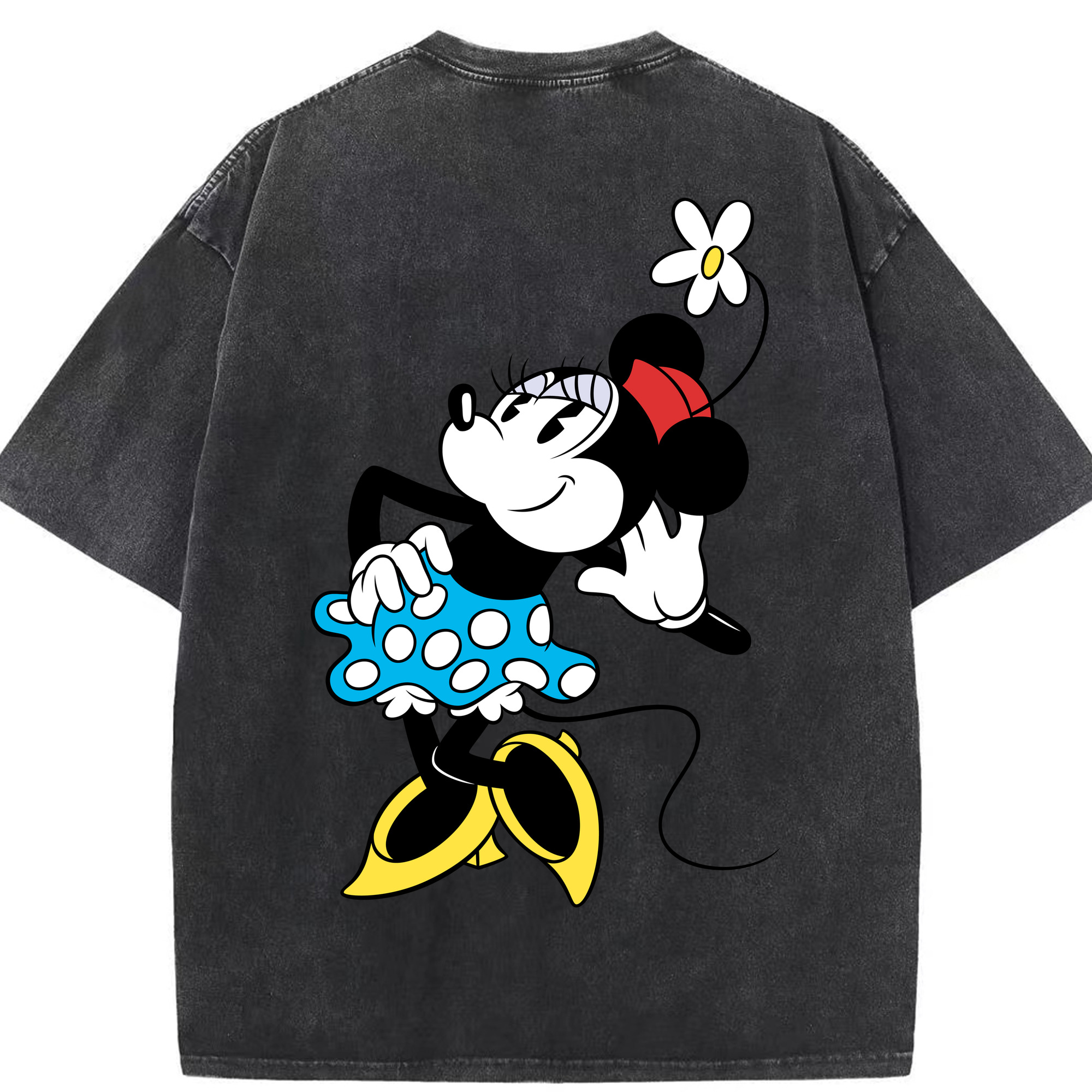 （画像用） ミッキーマウス Mickey Mouse 綿100% ヴィンテージ風 半袖Tシャツ（背面プリント）