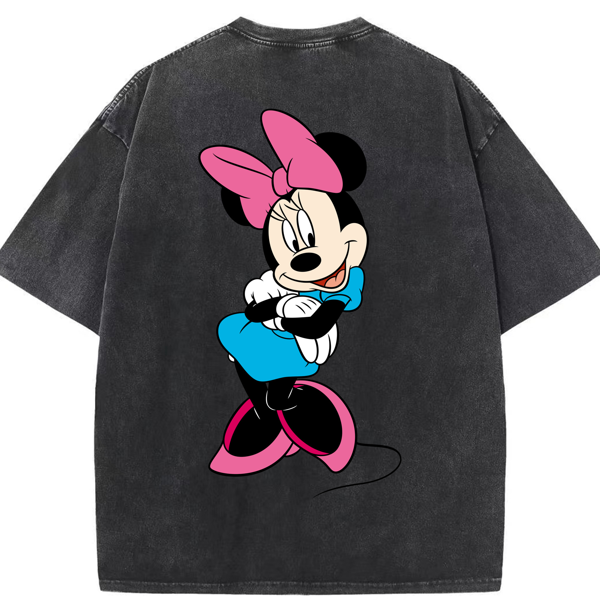 （画像用） ミッキーマウス Mickey Mouse 綿100% ヴィンテージ風 半袖Tシャツ（背面プリント）