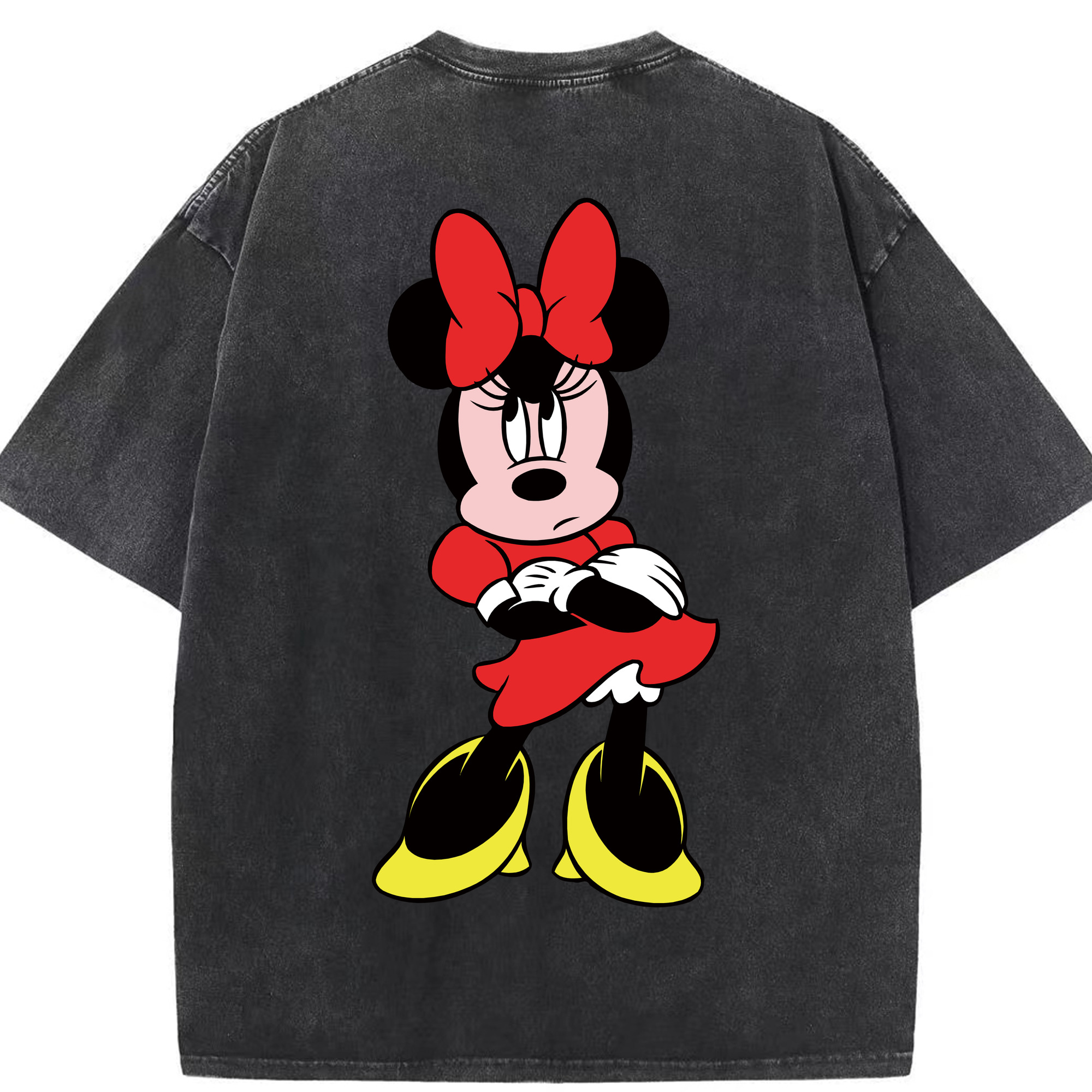 （画像用） ミッキーマウス Mickey Mouse 綿100% ヴィンテージ風 半袖Tシャツ（背面プリント）