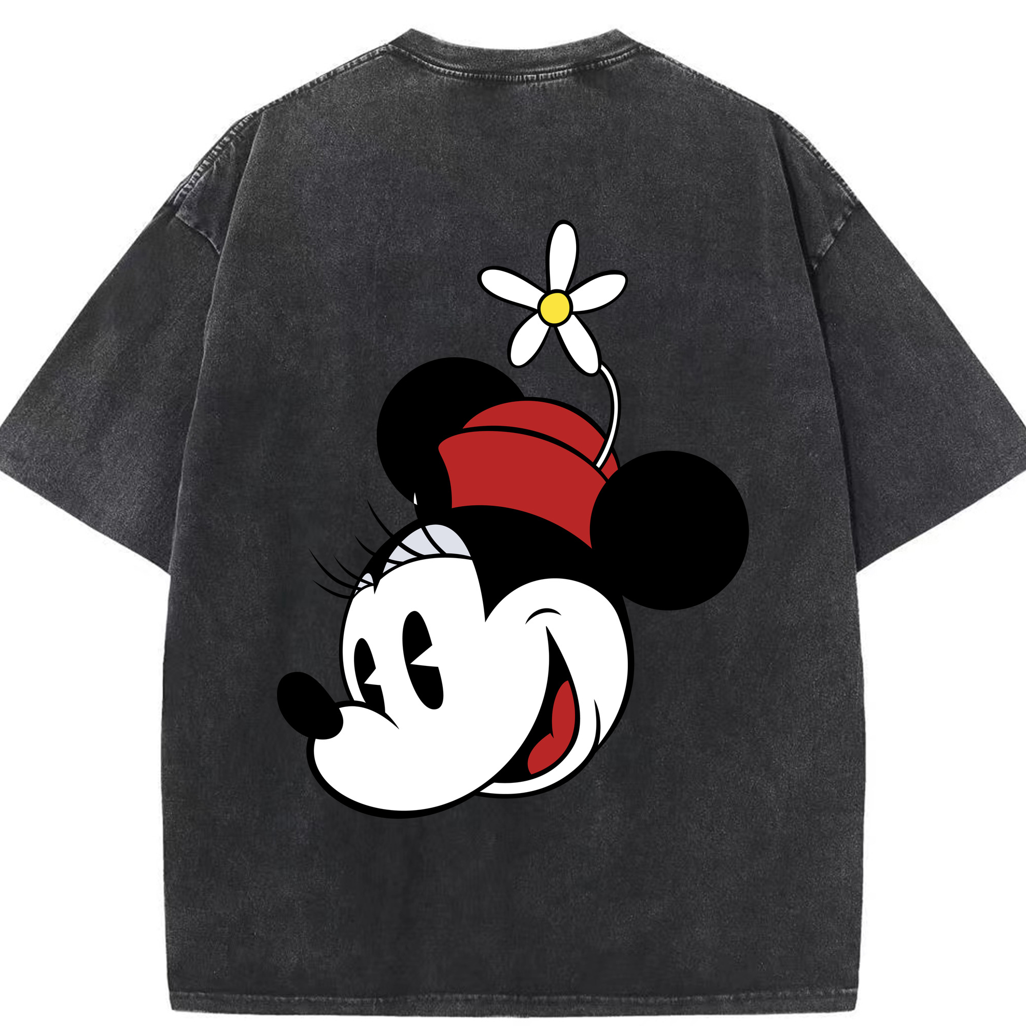 （画像用） ミッキーマウス Mickey Mouse 綿100% ヴィンテージ風 半袖Tシャツ（背面プリント）