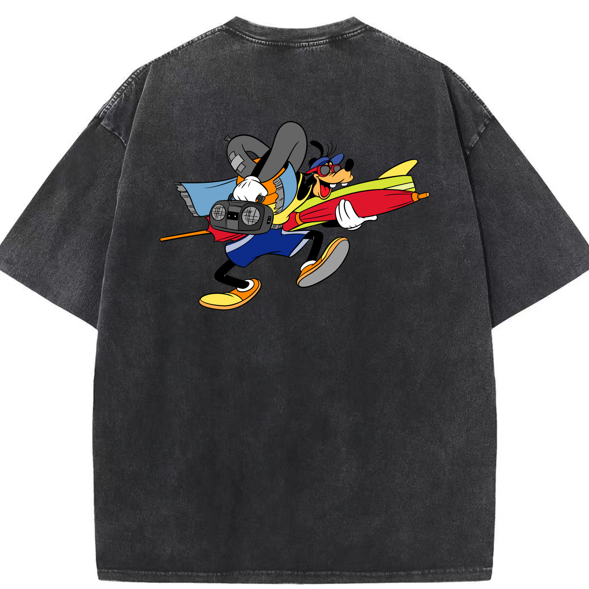 （画像用） ミッキーマウス Mickey Mouse 綿100% ヴィンテージ風 半袖Tシャツ（背面プリント）