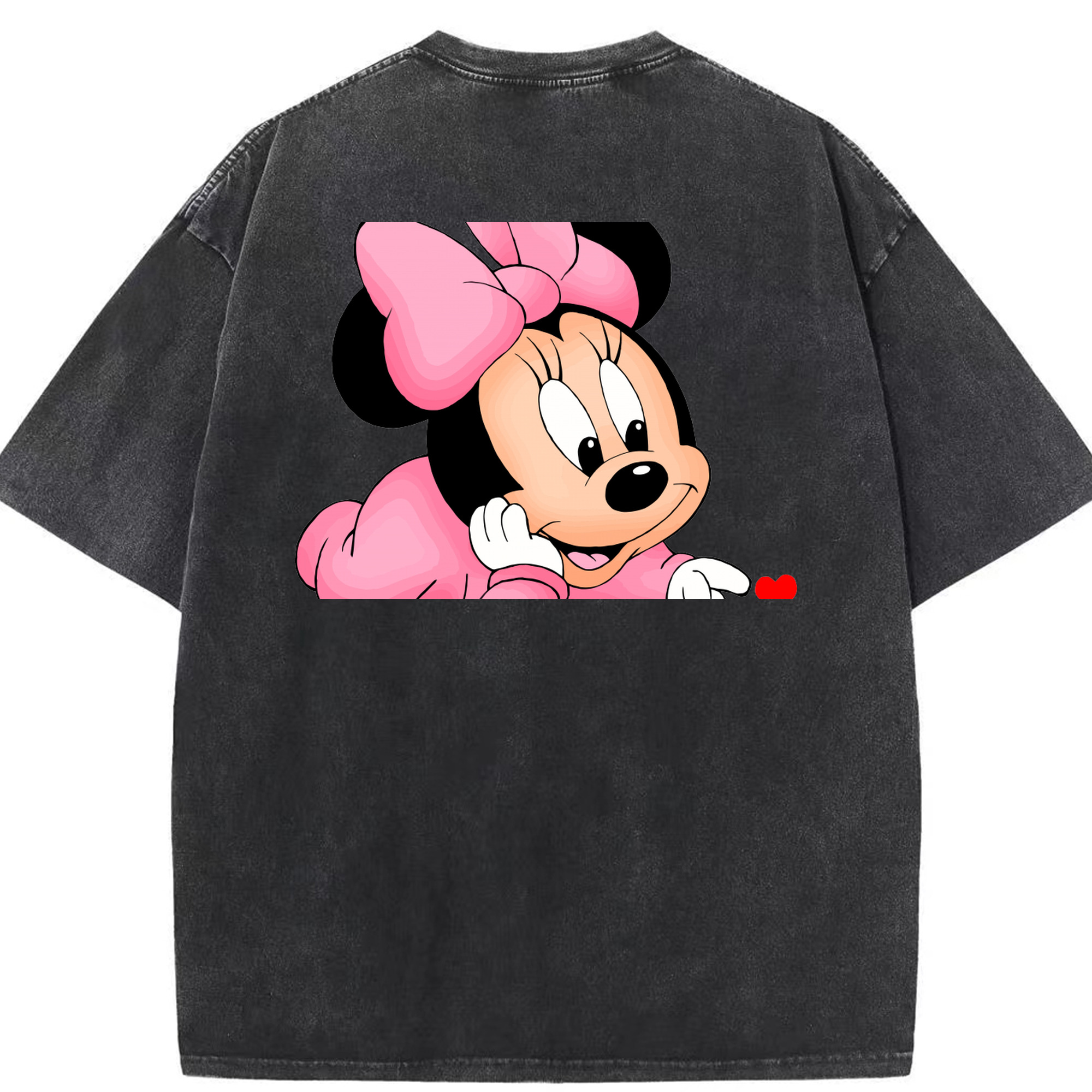 （画像用） ミッキーマウス Mickey Mouse 綿100% ヴィンテージ風 半袖Tシャツ（背面プリント）