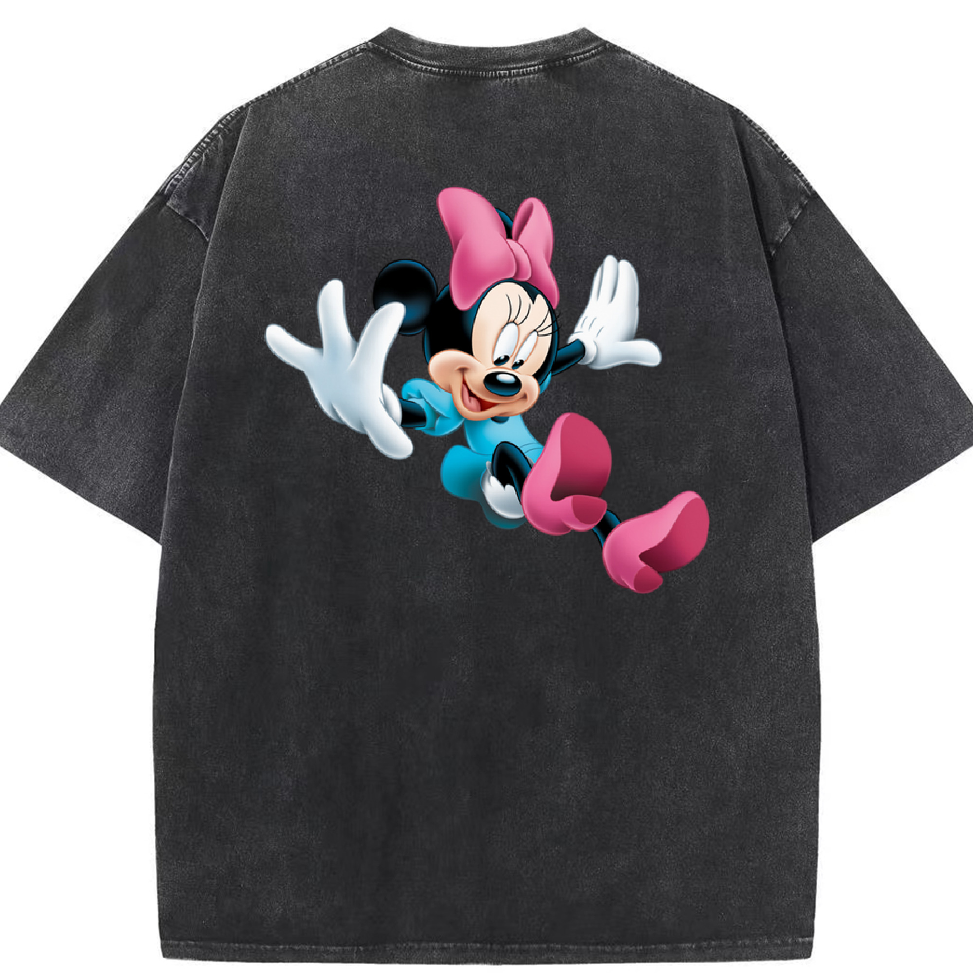 （画像用） ミッキーマウス Mickey Mouse 綿100% ヴィンテージ風 半袖Tシャツ（背面プリント）