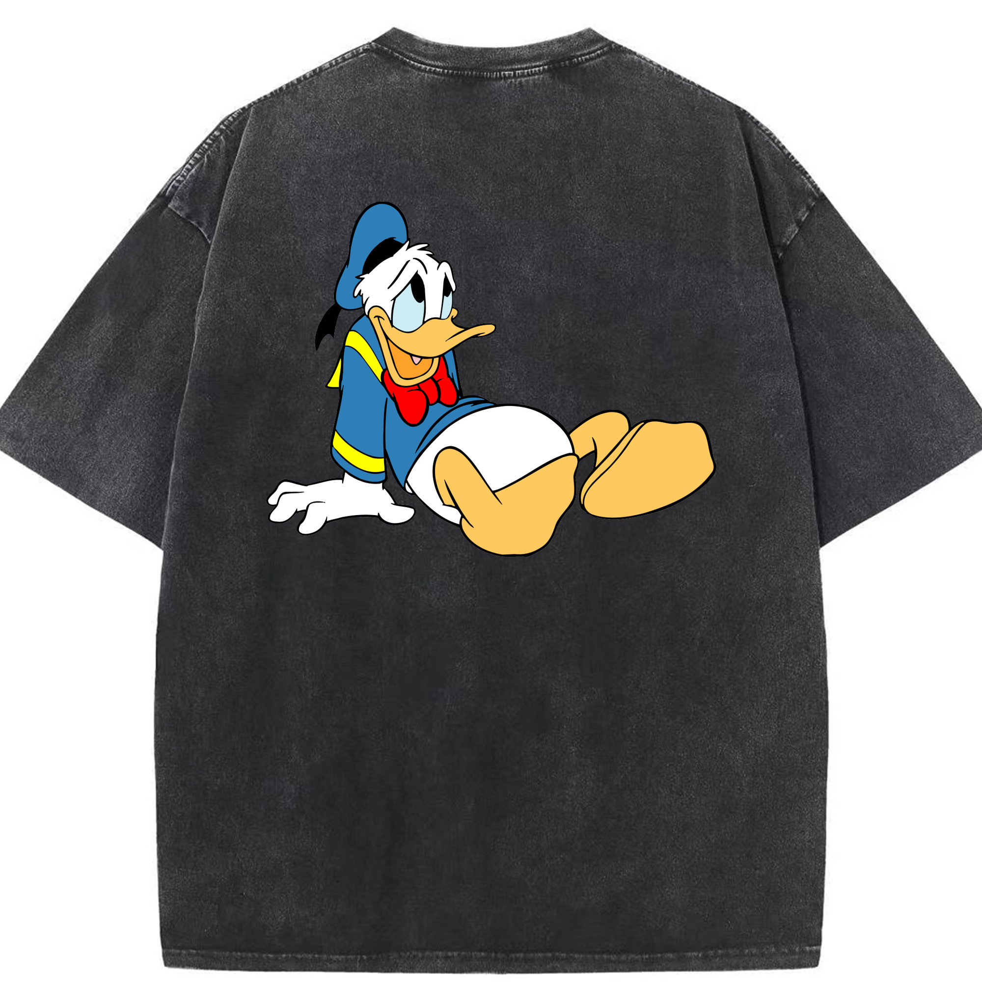 （画像用） ミッキーマウス Mickey Mouse 綿100% ヴィンテージ風 半袖Tシャツ（背面プリント）