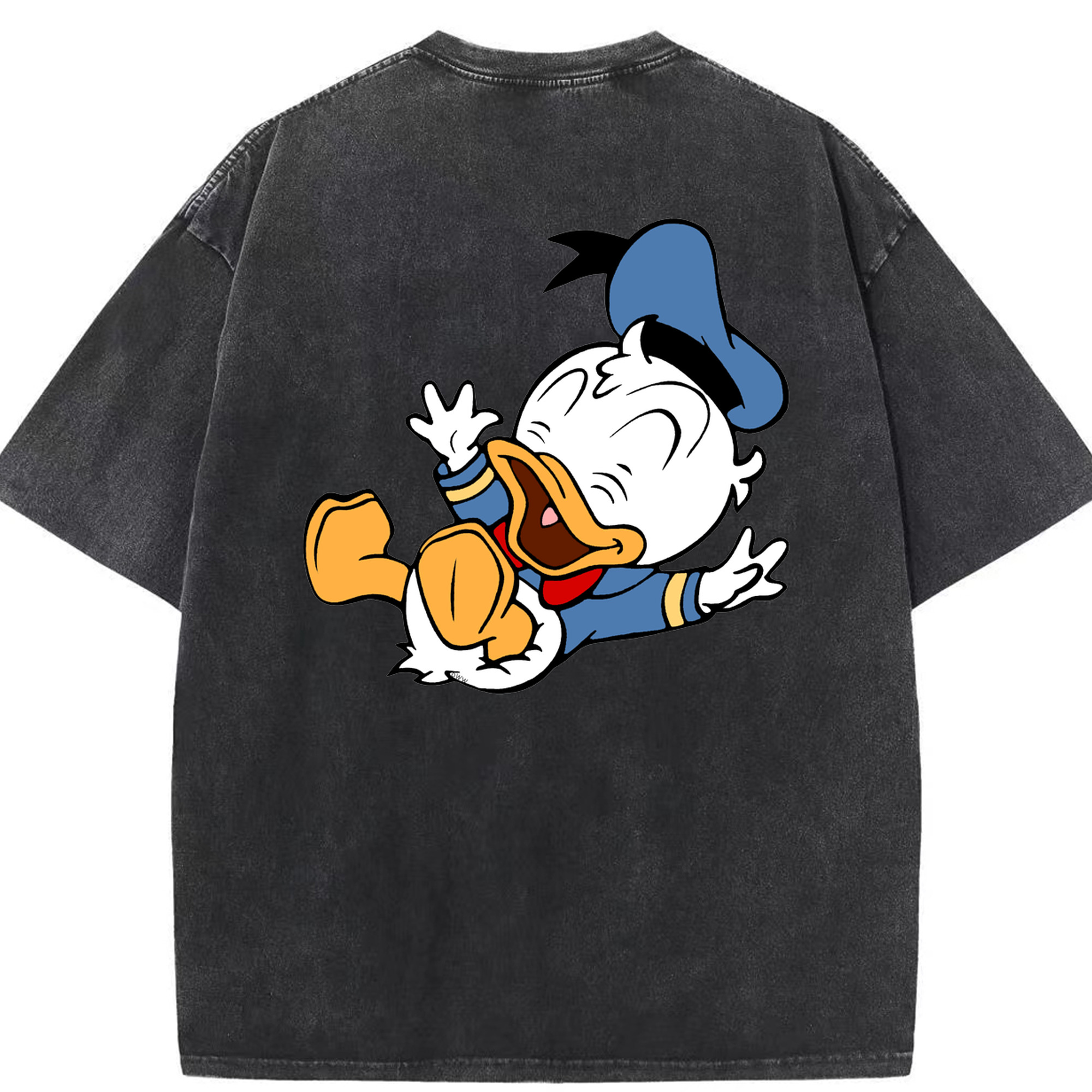 （画像用） ミッキーマウス Mickey Mouse 綿100% ヴィンテージ風 半袖Tシャツ（背面プリント）
