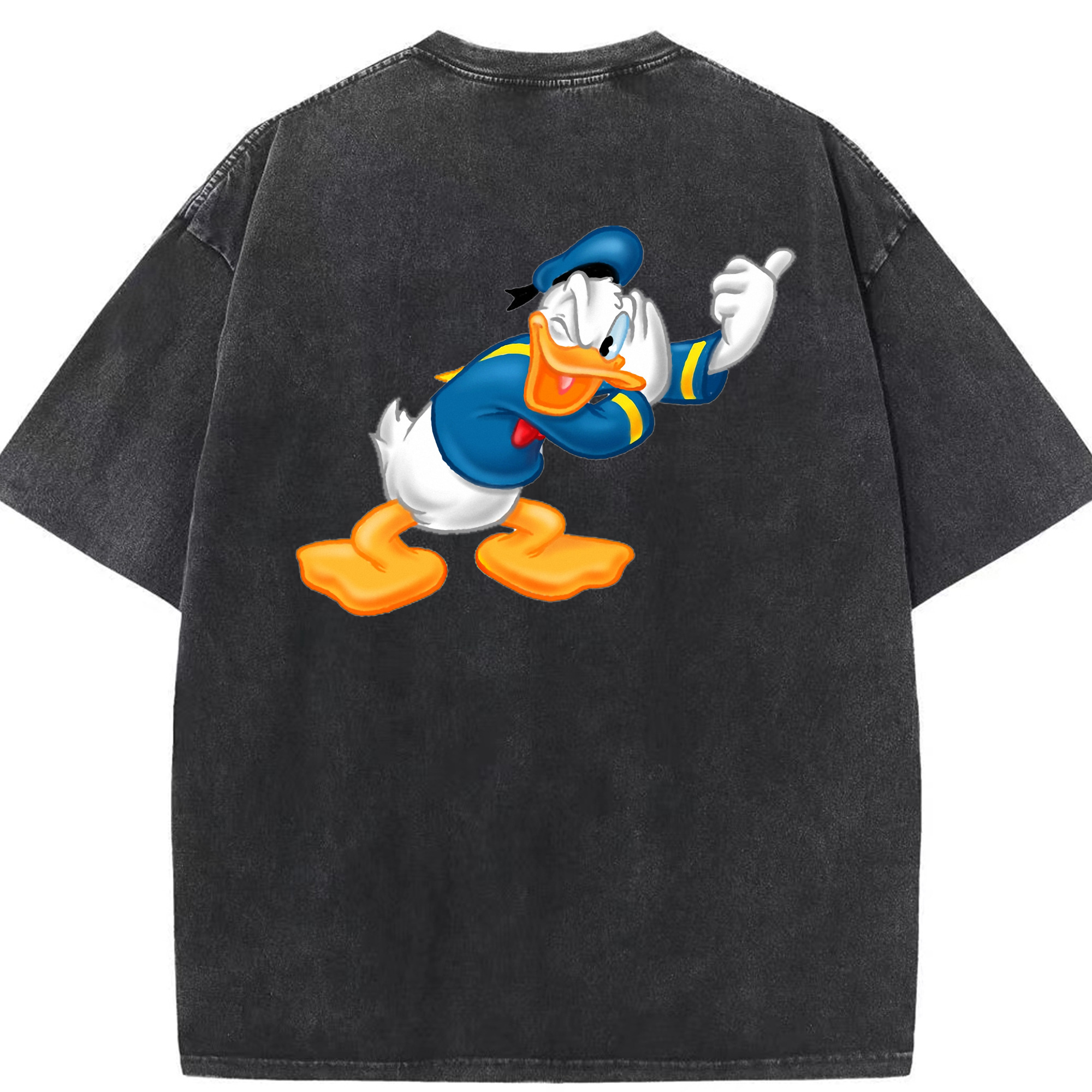 （画像用） ミッキーマウス Mickey Mouse 綿100% ヴィンテージ風 半袖Tシャツ（背面プリント）