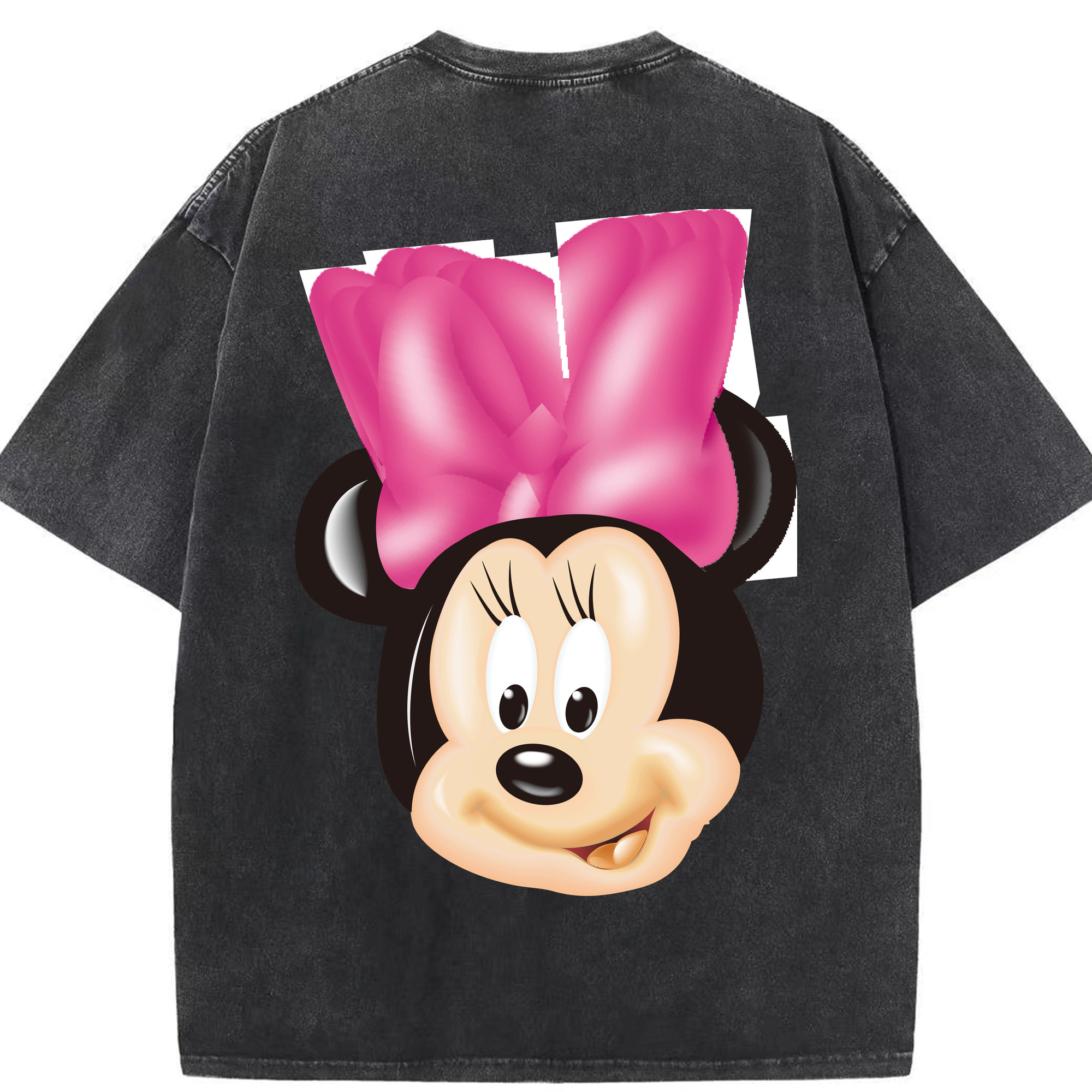 （画像用） ミッキーマウス Mickey Mouse 綿100% ヴィンテージ風 半袖Tシャツ（背面プリント）